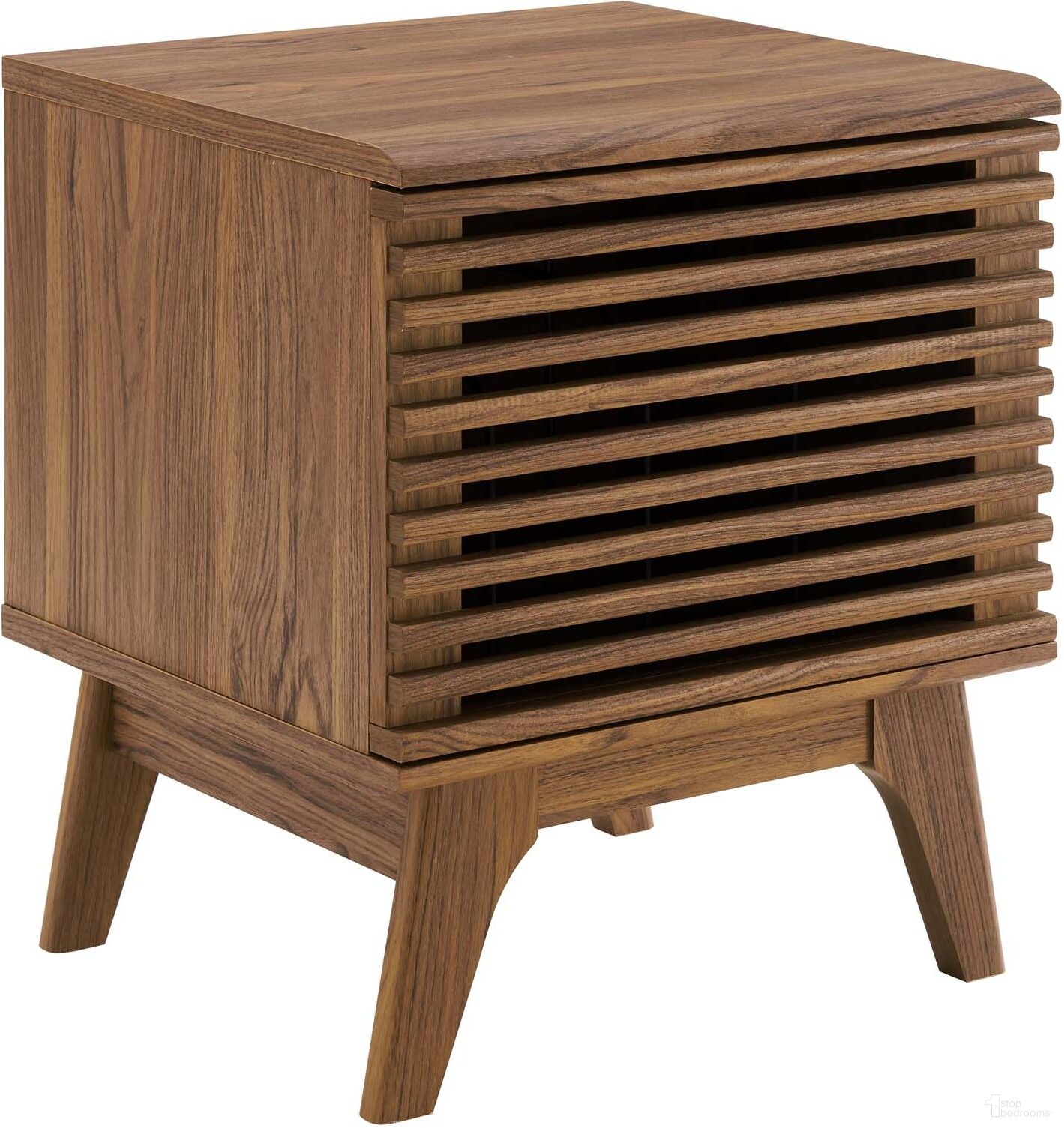 The appearance of Render Vinyl Record Display Stand In Walnut EEI-4262-WAL designed by Modway in the modern / contemporary interior design. This walnut piece of furniture was selected by 1StopBedrooms from Render Collection to add a touch of cosiness and style into your home. Sku: EEI-4262-WAL. Material: MDF.