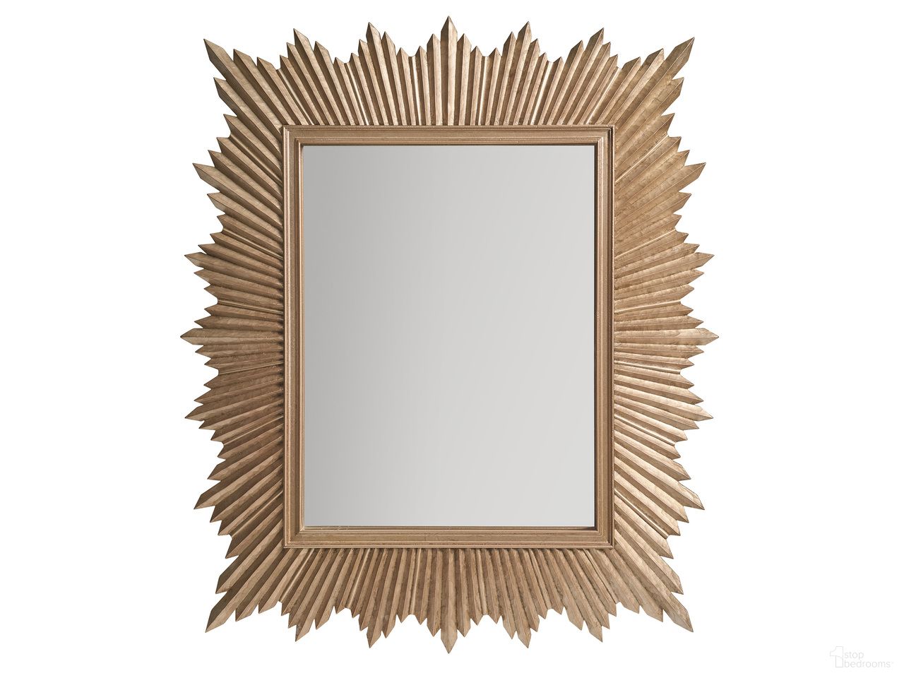 The appearance of Rendezvous Amherst Carved Mirror In Gold designed by Lexington in the transitional interior design. This gold piece of furniture  was selected by 1StopBedrooms from Rendezvous Collection to add a touch of cosiness and style into your home. Sku: 743-204. Material: Mirror.