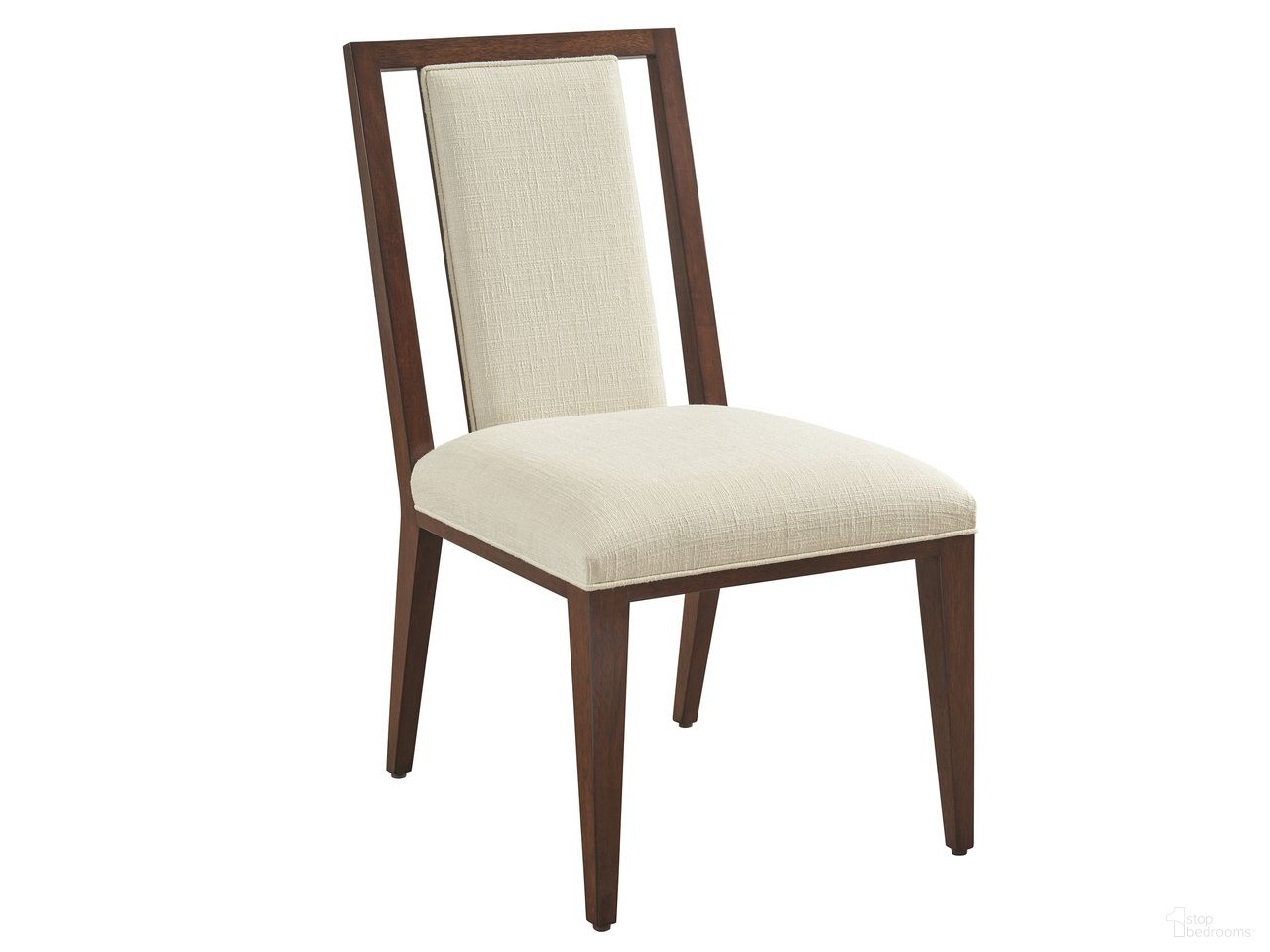 The appearance of Rendezvous Boswell Splat Back Side Chair In Brown designed by Lexington in the transitional interior design. This brown piece of furniture  was selected by 1StopBedrooms from Rendezvous Collection to add a touch of cosiness and style into your home. Sku: 743-880-01. Material: Wood. Chair Type: Side Chair.