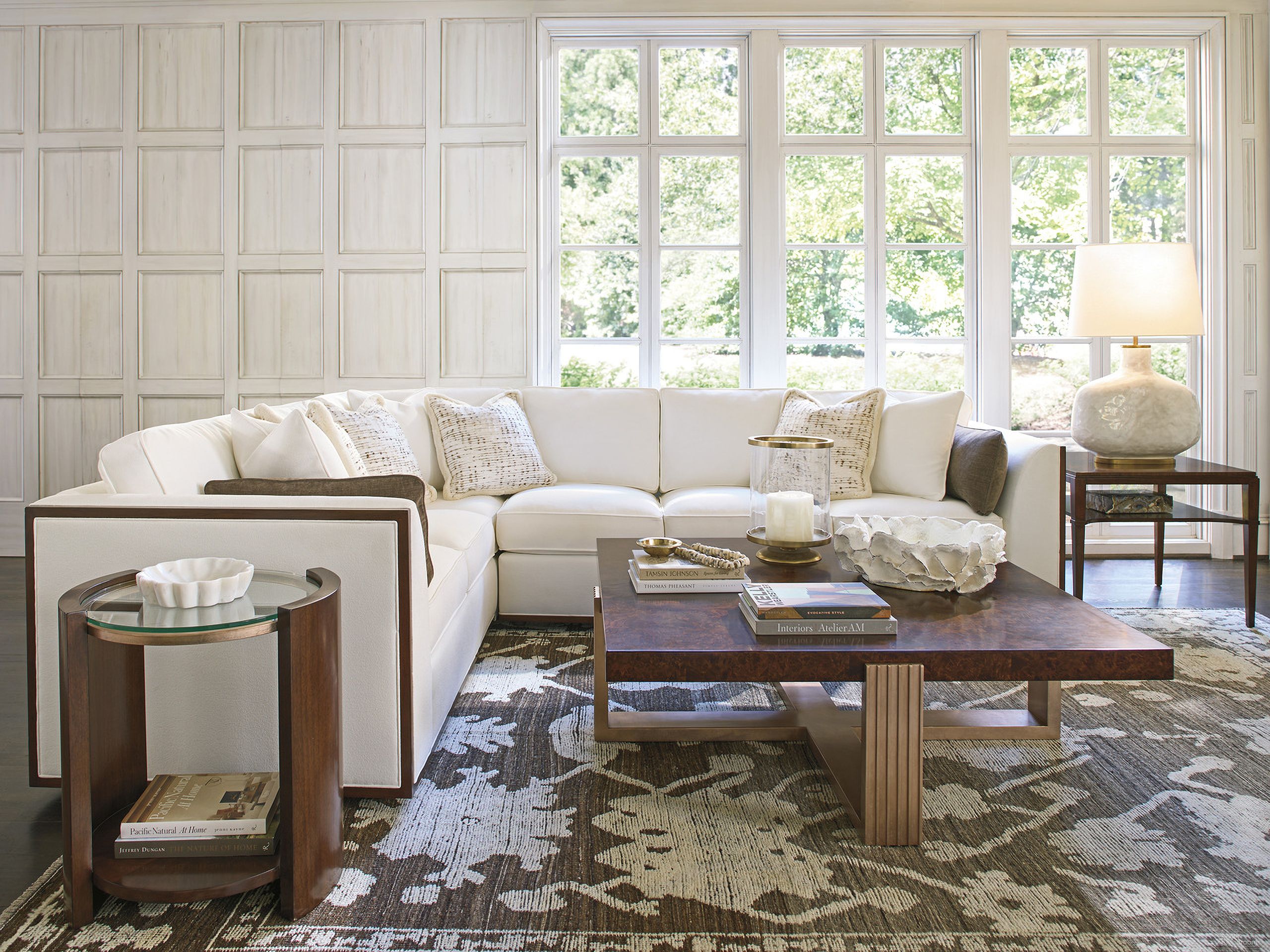 The appearance of Rendezvous Holloway Square Occasional Table Set In Brown designed by Lexington in the transitional interior design. This brown piece of furniture  was selected by 1StopBedrooms from Rendezvous Collection to add a touch of cosiness and style into your home. Sku: 743-947;743-956. Material: Wood.
