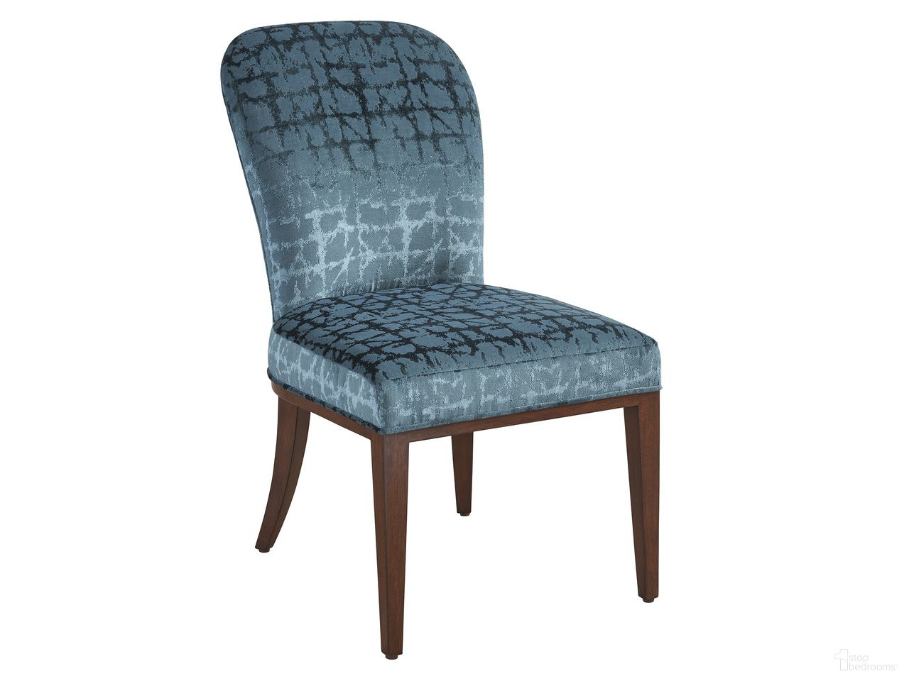 The appearance of Rendezvous Lambeth Upholstered Side Chair designed by Lexington in the transitional interior design. This blue piece of furniture  was selected by 1StopBedrooms from Rendezvous Collection to add a touch of cosiness and style into your home. Sku: 743-882-60. Chair Type: Side Chair.