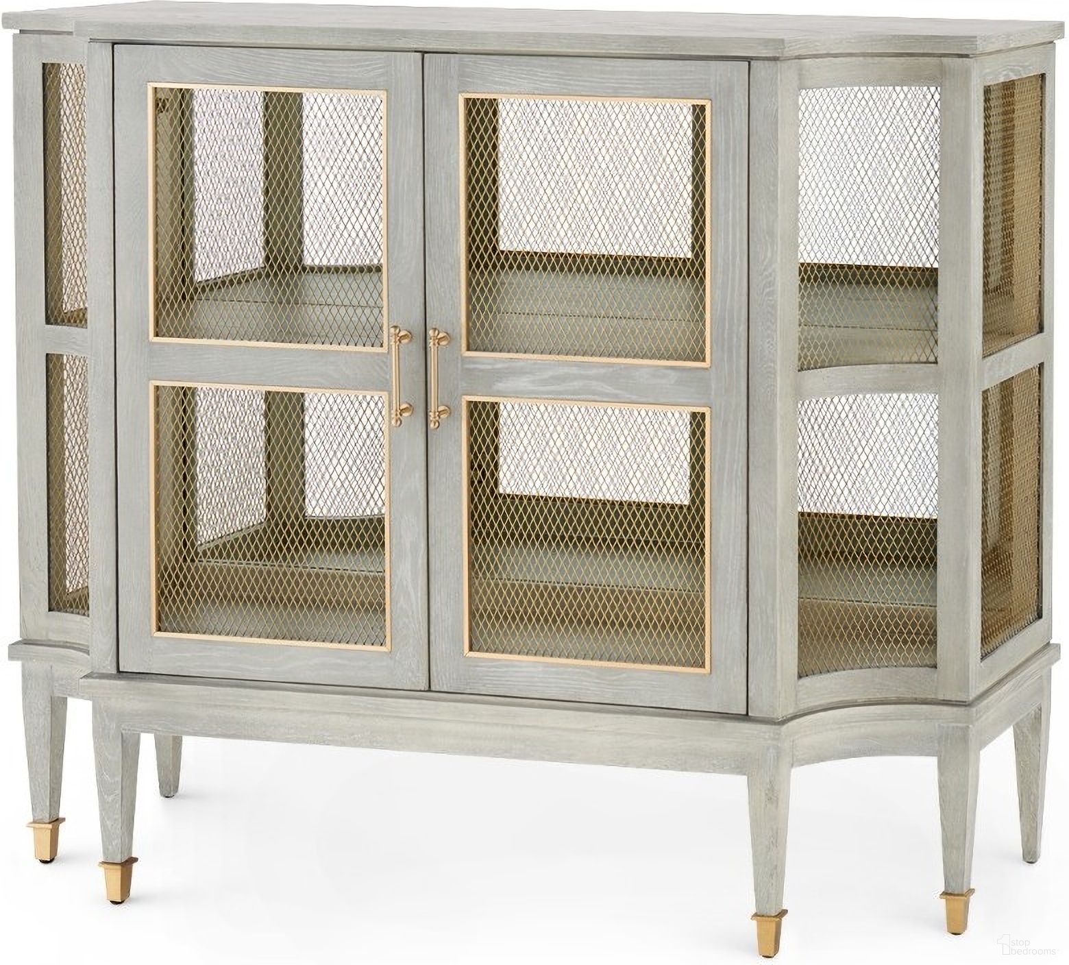 The appearance of Rene Cabinet In Soft Gray designed by Villa & House in the transitional interior design. This soft grey piece of furniture was selected by 1StopBedrooms from Rene Collection to add a touch of cosiness and style into your home. Sku: RNE-225-97. Material: Wood.