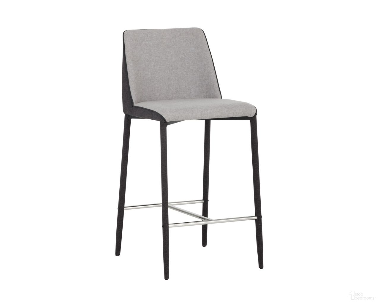 Renee Counter Stool In Armour Grey and Dark Slate