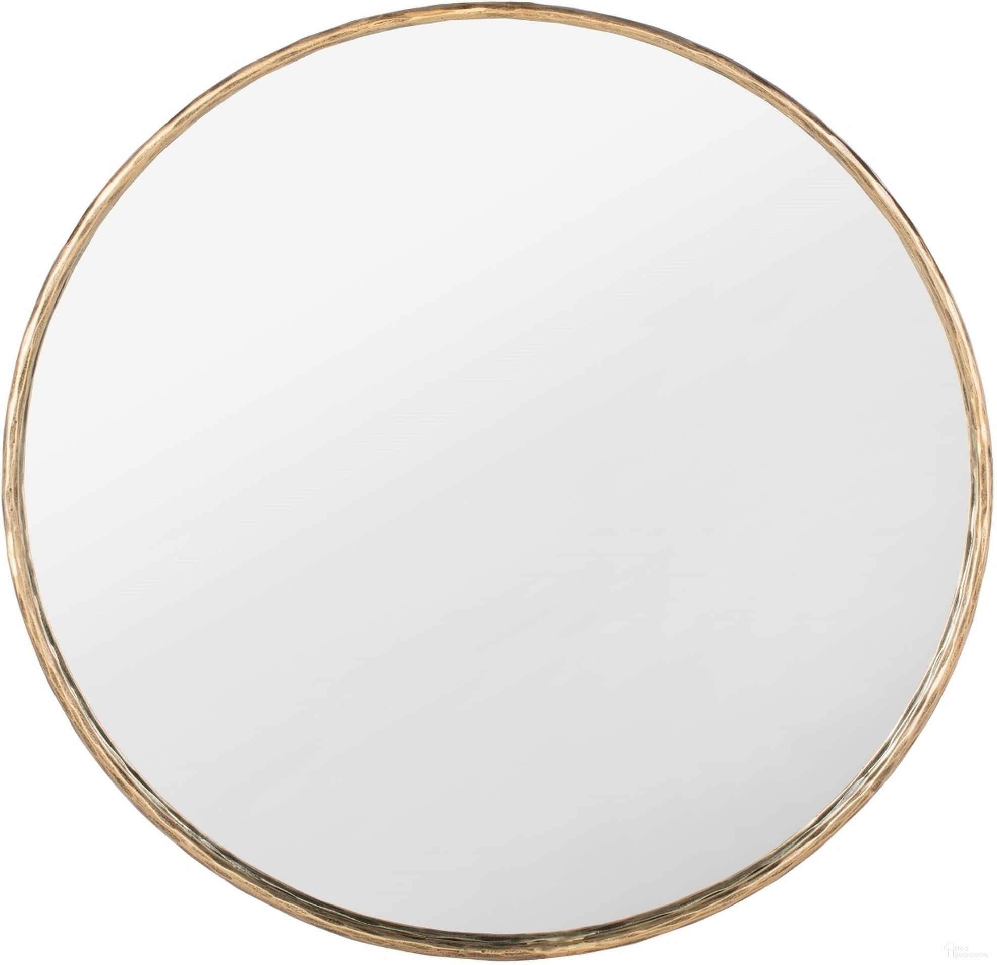 The appearance of Renee Round Metal Mirror In Brass designed by Safavieh Couture in the modern / contemporary interior design. This brass piece of furniture was selected by 1StopBedrooms from Renee Collection to add a touch of cosiness and style into your home. Sku: SFV9507A. Material: Metal.