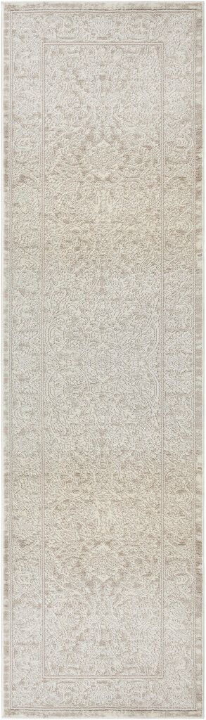 Renewed 2'2" x 7'6" Indoor Rug In Ivory Beige