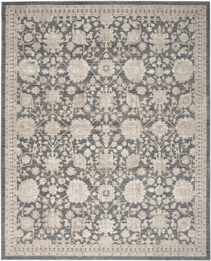 The appearance of Renewed 7'10" x 9'10" Indoor Rug In Charcoal designed by Nourison in the rustic / southwestern interior design. This charcoal piece of furniture was selected by 1StopBedrooms from Renewed Collection to add a touch of cosiness and style into your home. Sku: 99446991225. Material: Polyester.