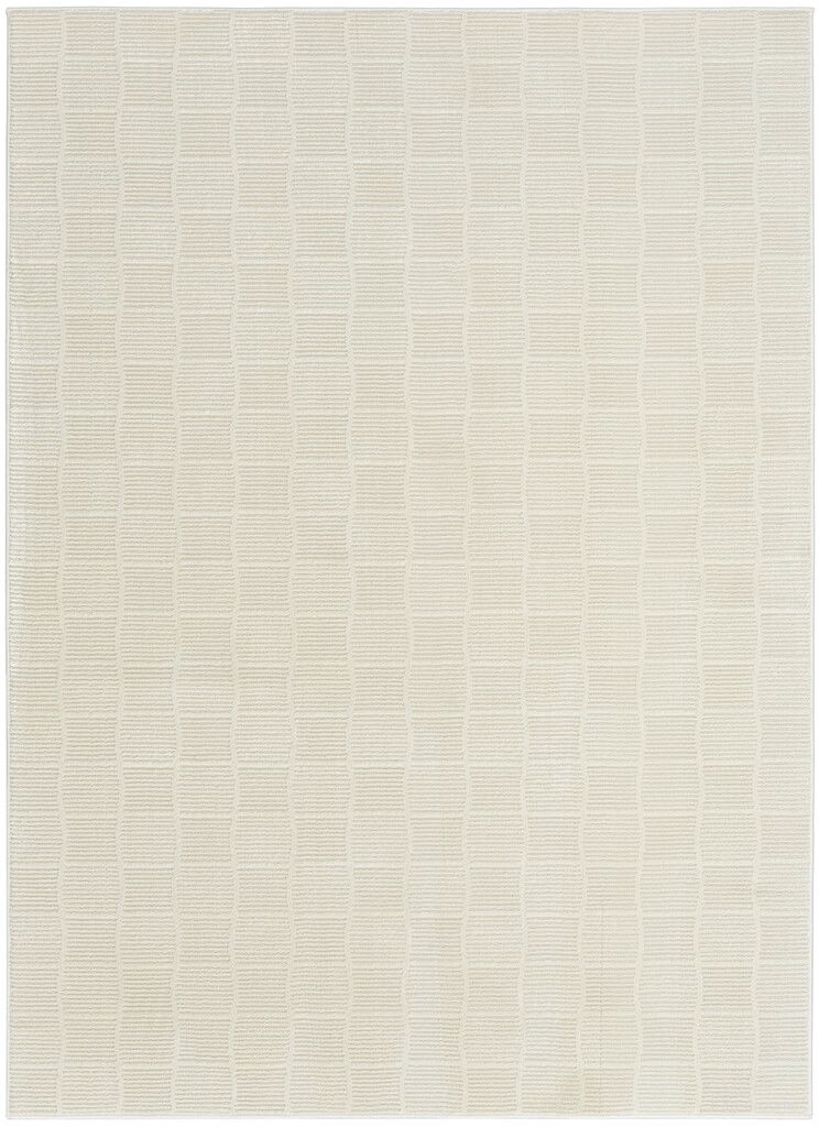 The appearance of Renewed Modern 6'6" x 9'2" Indoor Rug In Ivory designed by Nourison in the modern / contemporary interior design. This ivory piece of furniture  was selected by 1StopBedrooms from Renewed Collection to add a touch of cosiness and style into your home. Sku: 841491162866. Material: Polyester.