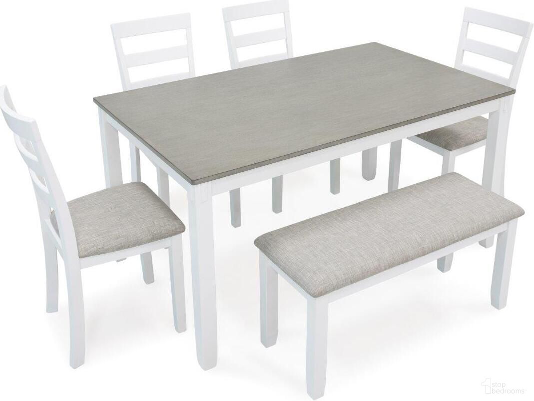 Renfrew White/Gray Dining Set by Bennett Interiors | 1StopBedrooms