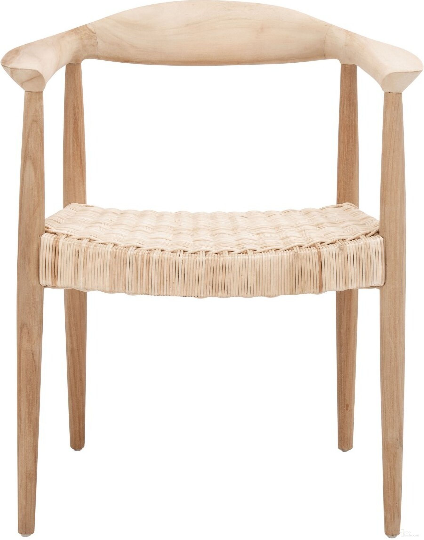 The appearance of Renga Rope Rattan Accent Chair in Natural designed by Safavieh in the transitional interior design. This natural piece of furniture  was selected by 1StopBedrooms from Renga Collection to add a touch of cosiness and style into your home. Sku: ACH1006A. Material: Wood.