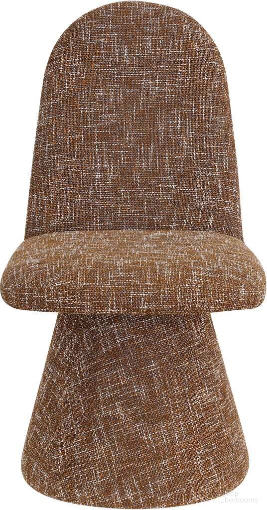 The appearance of Renuar Dining Chair Set of 2 In Cognac designed by Meridian in the modern / contemporary interior design. This cognac piece of furniture was selected by 1StopBedrooms from Renuar Collection to add a touch of cosiness and style into your home. Sku: 869Cognac-C. Material: Fabric. Chair Type: Side Chair.