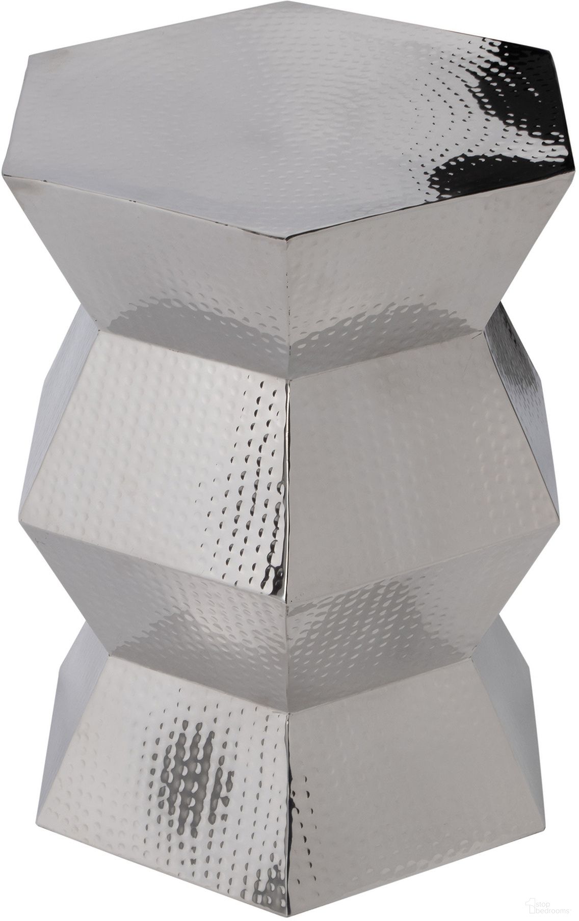 The appearance of Renzo 16 Inch Stainless Steel Modern End Table In Silver designed by Butler Specialty Company in the modern / contemporary interior design. This silver piece of furniture  was selected by 1StopBedrooms from Renzo Collection to add a touch of cosiness and style into your home. Sku: 5933220. Material: Stainless Steel.