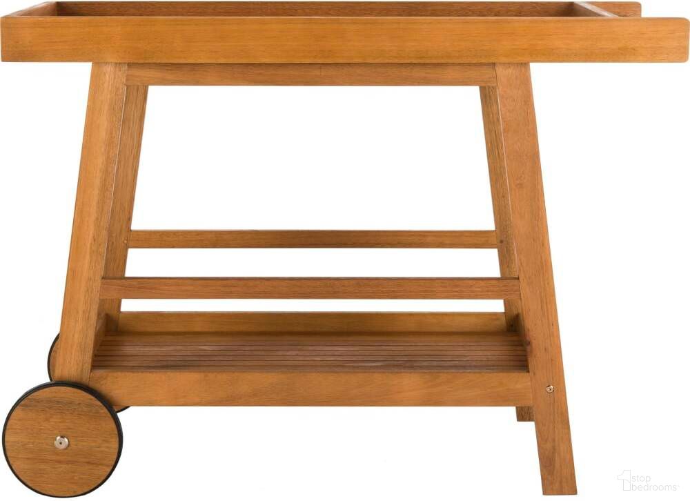 The appearance of Renzo Teak Indoor/Outdoor Bar Cart designed by Safavieh in the modern / contemporary interior design. This natural piece of furniture  was selected by 1StopBedrooms from Renzo Collection to add a touch of cosiness and style into your home. Sku: PAT7032A. Material: Steel.