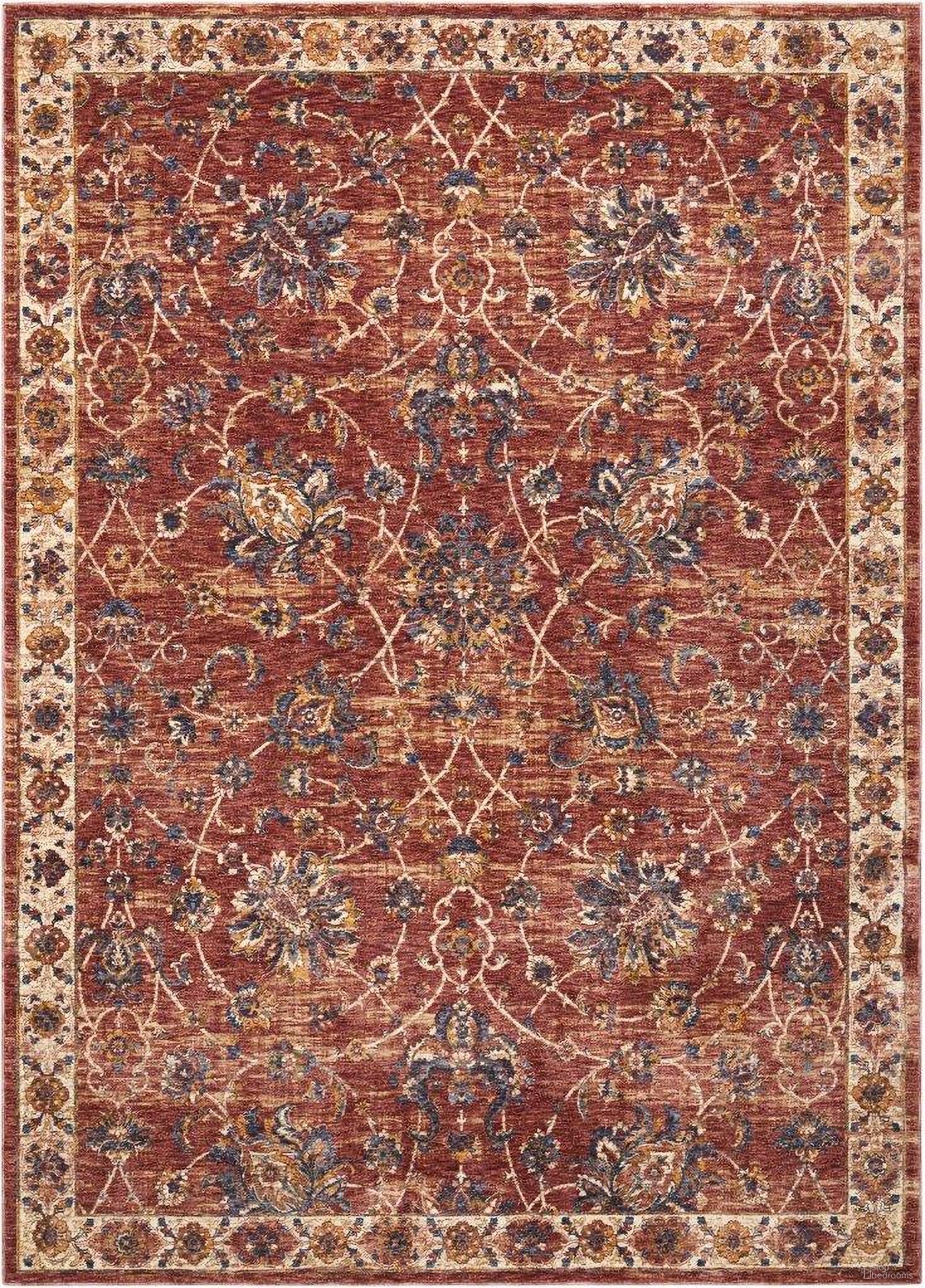 The appearance of Reseda Brick 5'3" x 7'6" Area Rug designed by Nourison in the traditional interior design. This brick piece of furniture  was selected by 1StopBedrooms from Reseda Collection to add a touch of cosiness and style into your home. Sku: 99446145420. Material: Polyester.
