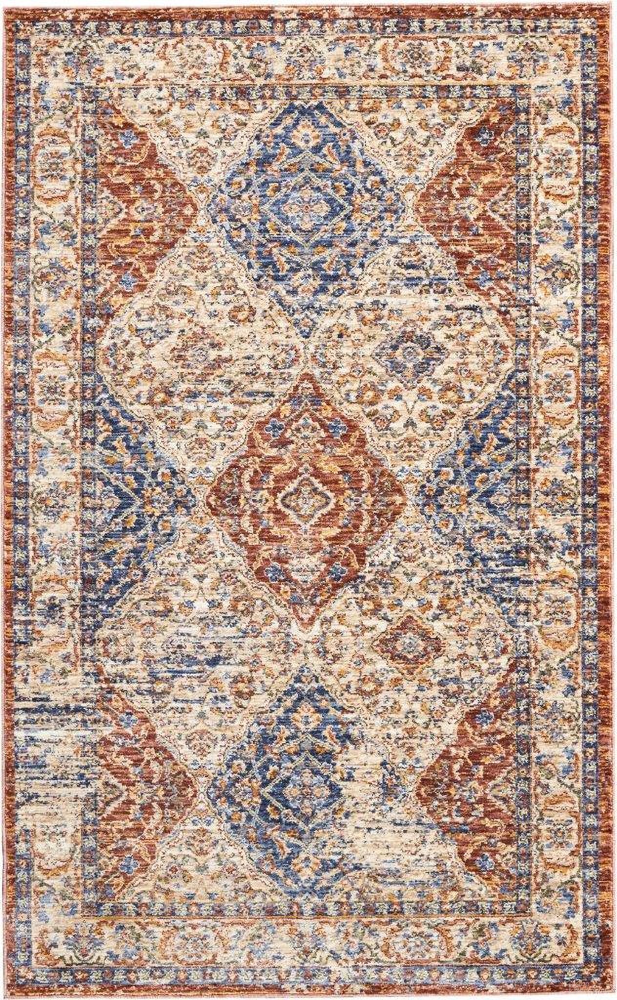 The appearance of Reseda Multicolor 3' x 5' Area Rug designed by Nourison in the traditional interior design. This multicolor piece of furniture  was selected by 1StopBedrooms from Reseda Collection to add a touch of cosiness and style into your home. Sku: 99446174154. Material: Polyester.