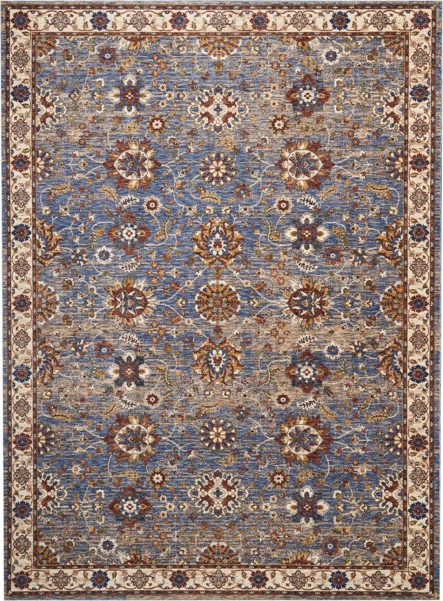 The appearance of Reseda Sky 8'3' x 11'6" Area Rug designed by Nourison in the traditional interior design. This sky piece of furniture was selected by 1StopBedrooms from Reseda Collection to add a touch of cosiness and style into your home. Sku: 99446173072. Material: Polyester.