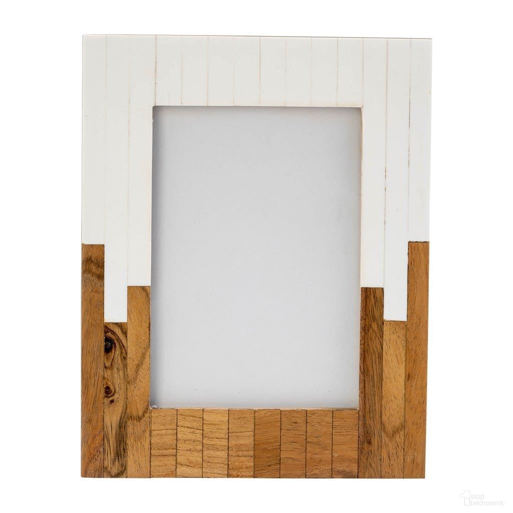 Resin 5 x 7 2-Toned Frame In Natural And White