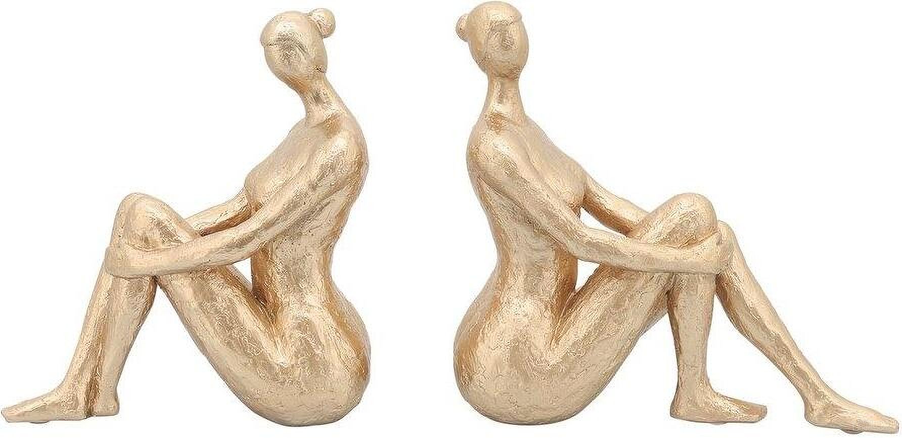 Resin Gold Lady Bookends Set of 2