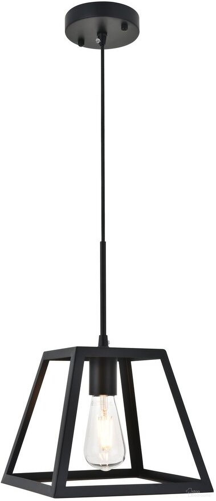 Resolute 1 Light Black Pendant LD4061D10BK