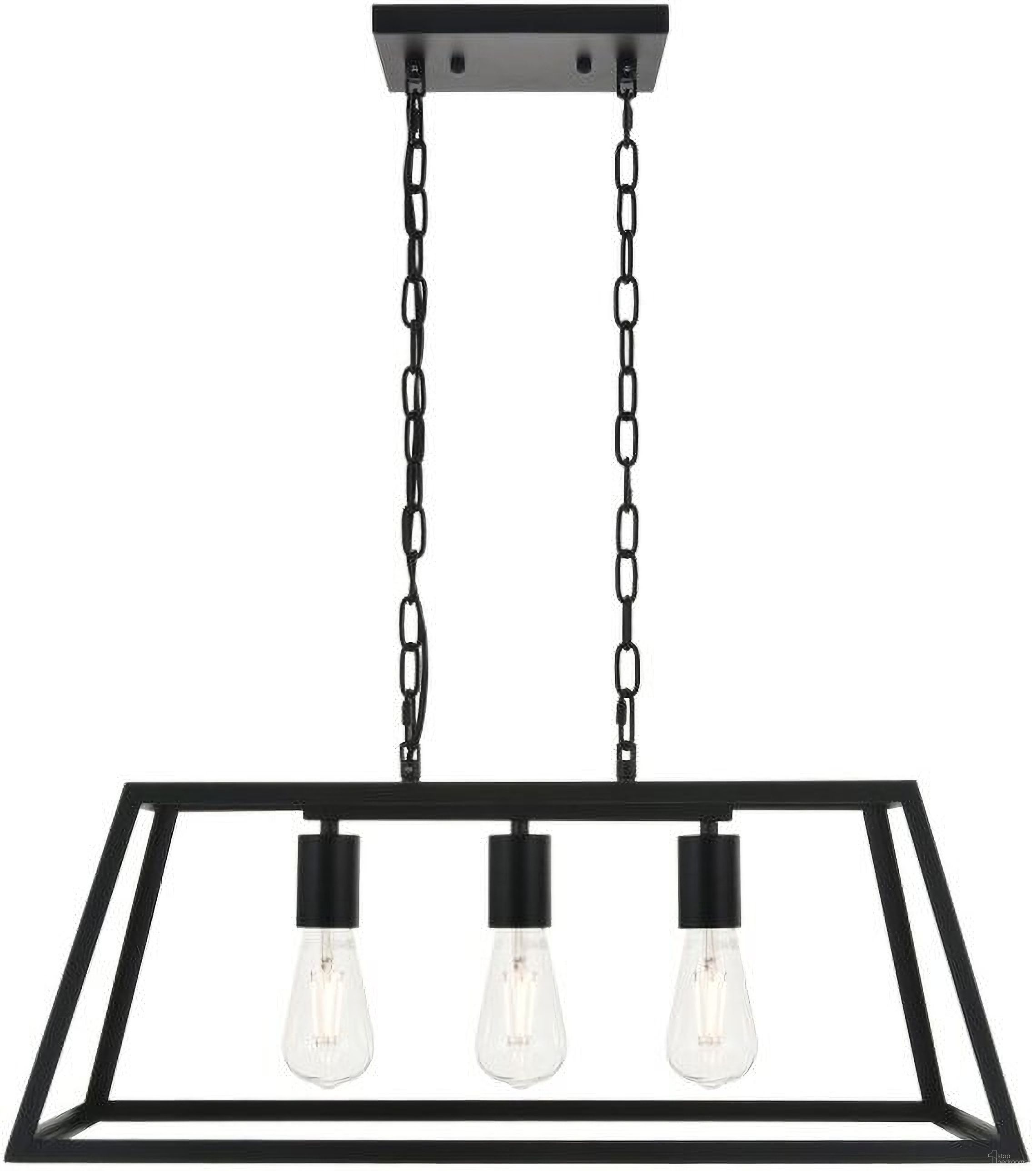 Resolute 3 Light Black Pendant LD4061D25BK