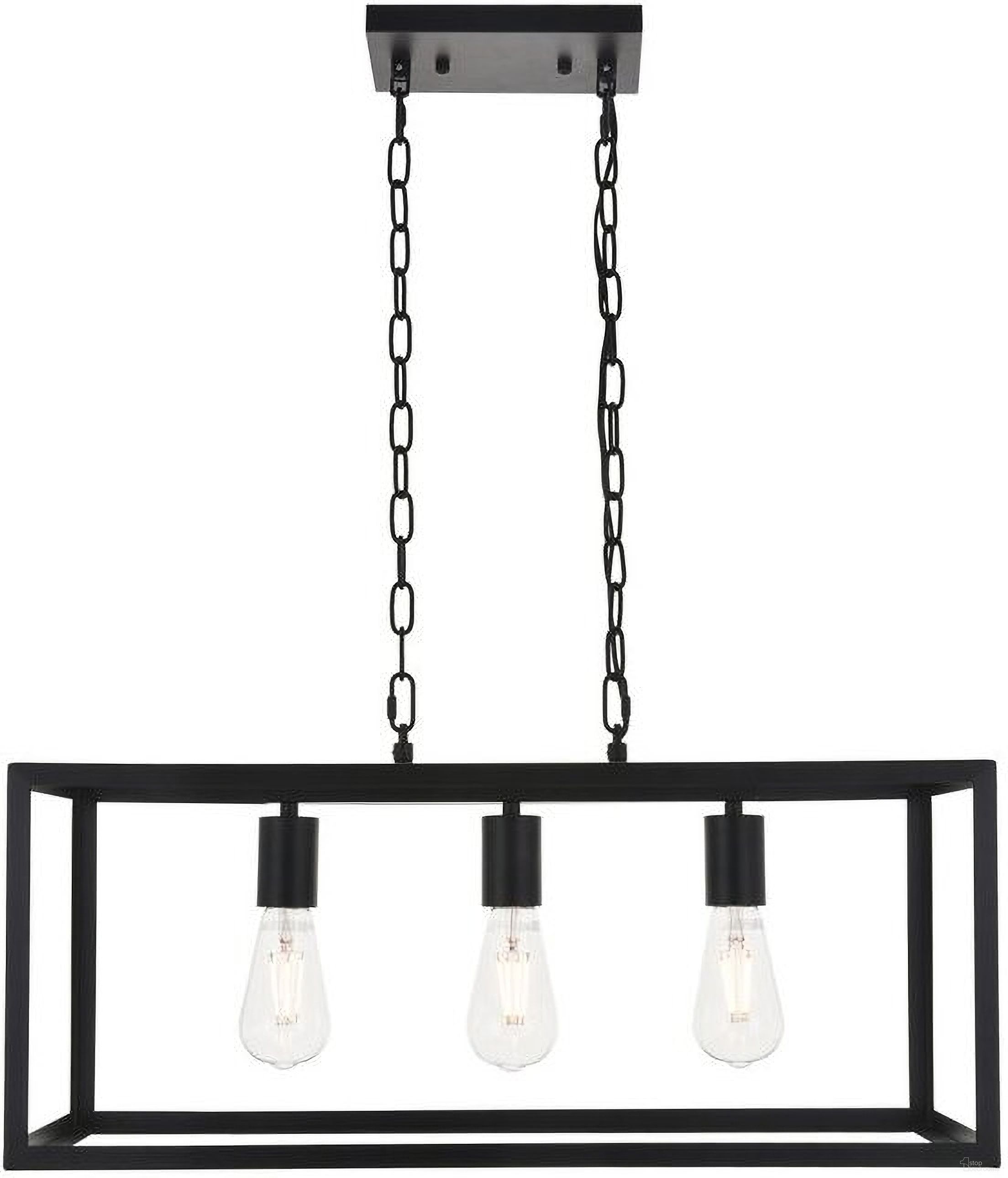 Resolute 3 Light Black Pendant LD4063D25BK