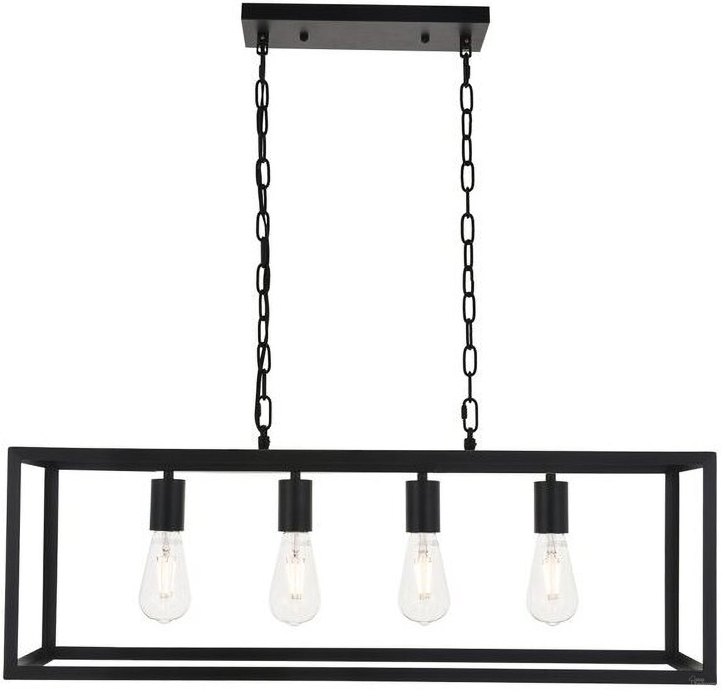 Resolute 4 Light Black Pendant LD4063D32BK