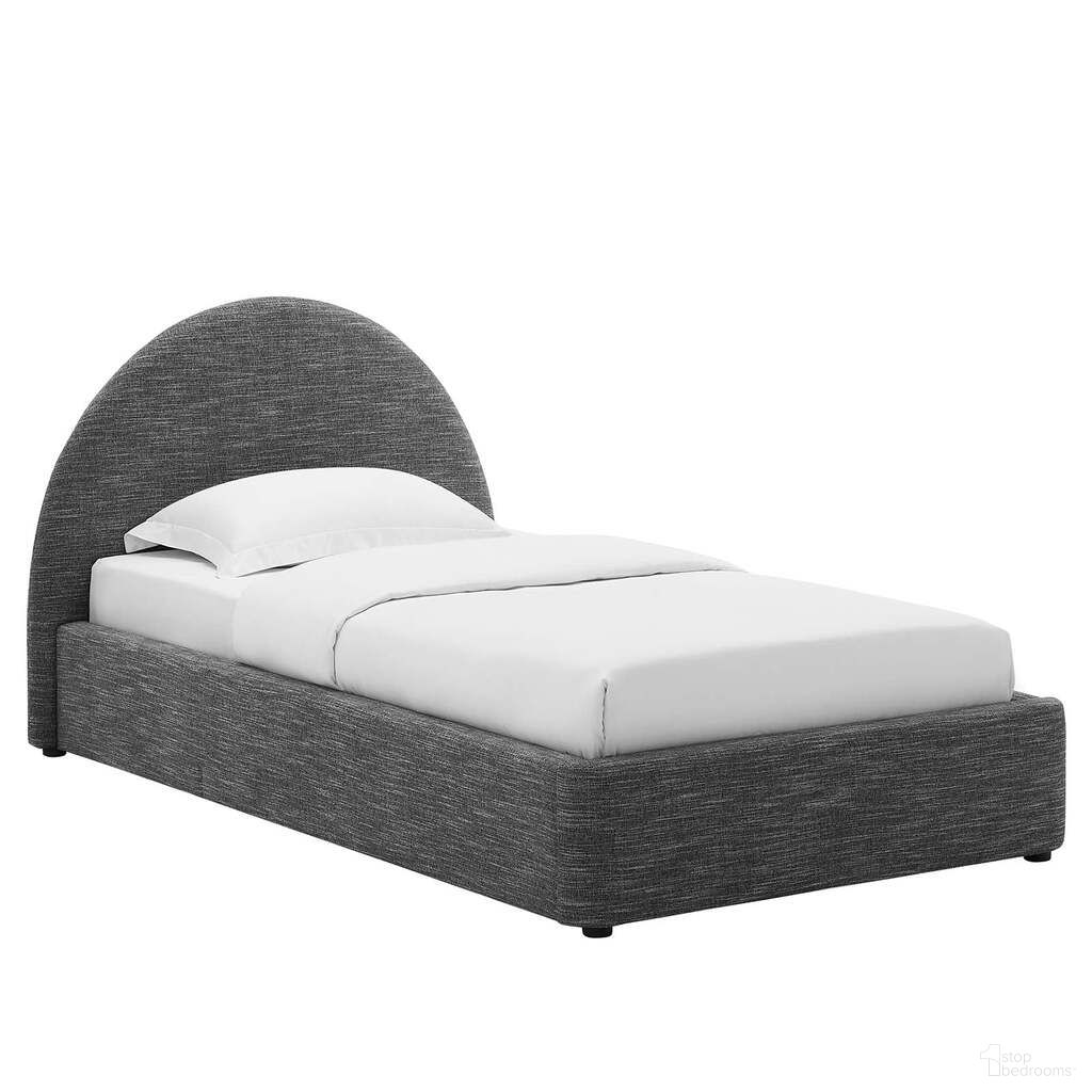 The appearance of Resort Upholstered Fabric Arched Round Twin Platform Bed In Slate designed by Modway in the modern / contemporary interior design. This slate piece of furniture was selected by 1StopBedrooms from Resort Collection to add a touch of cosiness and style into your home. Sku: MOD-7128-HSL-1;MOD-7128-HSL-2. Bed Type: Platform Bed. Material: Wood. Bed Size: Twin.