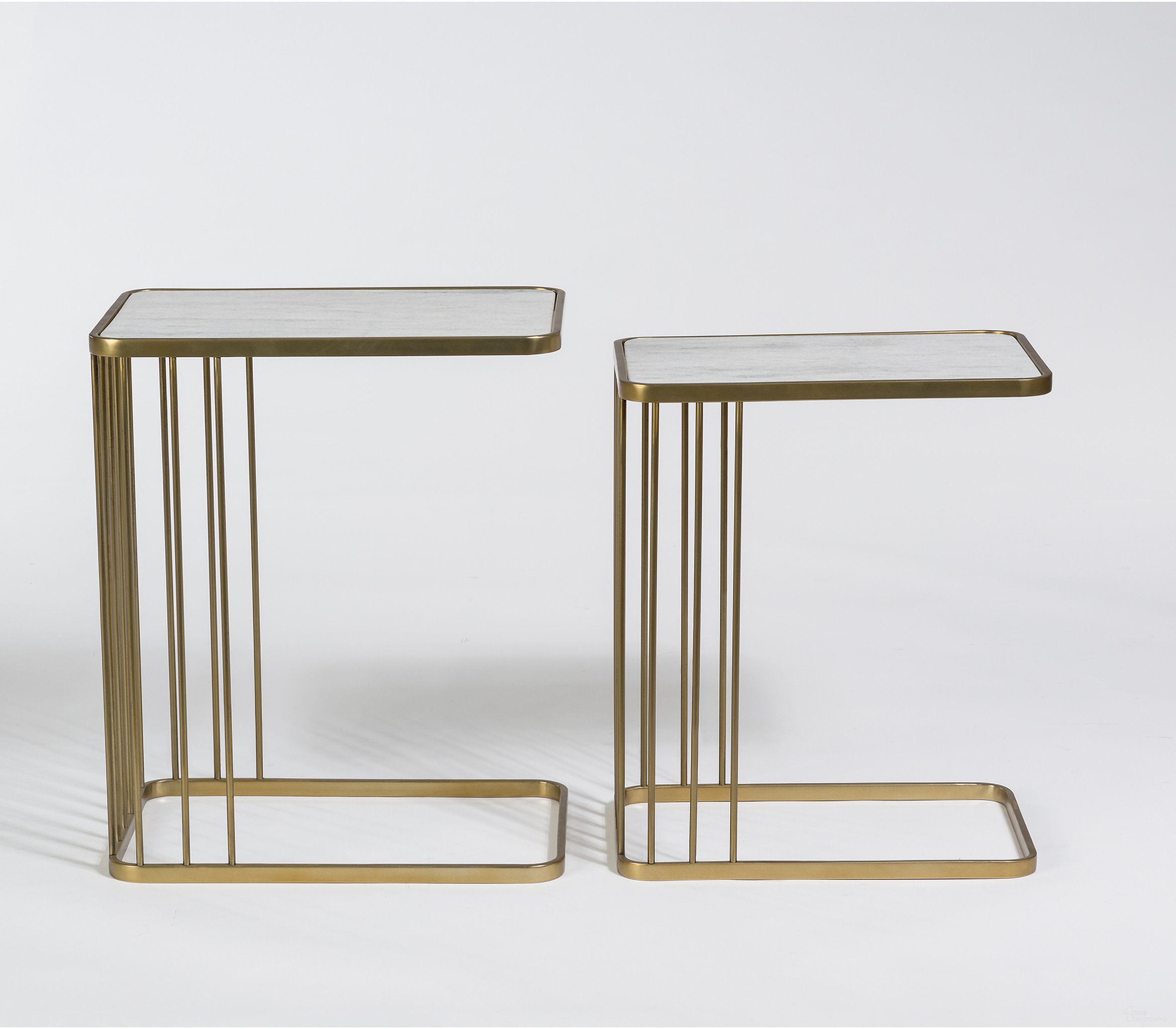 The appearance of Retro Cloud Marble Top Antique Brass Metal Base Modern Elegance 20 Inch Nesting Tables In Brown designed by Alder And Tweed in the modern / contemporary interior design. This brown piece of furniture  was selected by 1StopBedrooms from Elecarte Collection to add a touch of cosiness and style into your home. Sku: AT9225-CM/ABF. Material: Stainless Steel.
