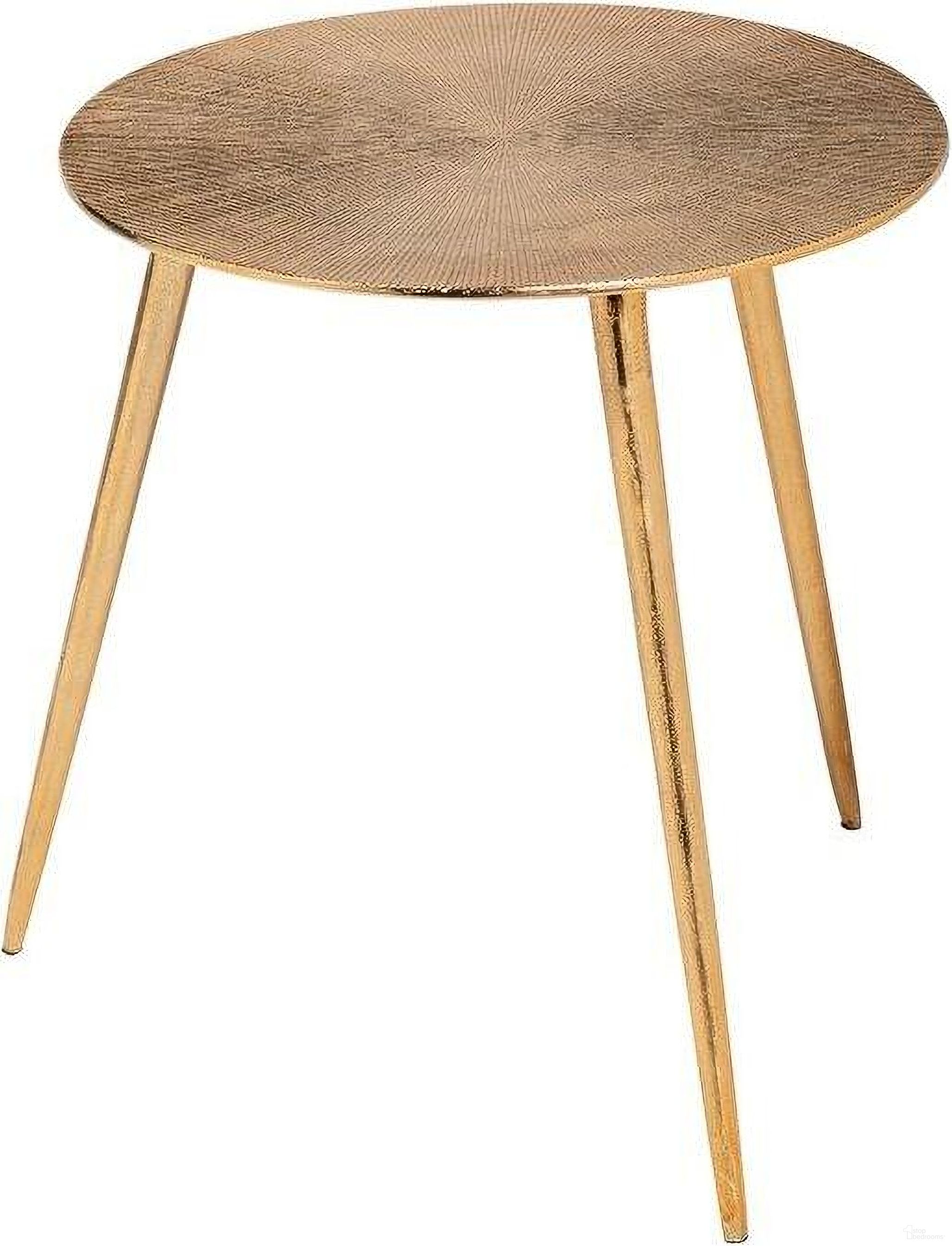The appearance of Reva Iii Gold Round Top Cast Aluminum Small Accent Table designed by Mercana in the modern / contemporary interior design. This gold piece of furniture was selected by 1StopBedrooms from Reva Collection to add a touch of cosiness and style into your home. Sku: 68769. Material: Aluminum.
