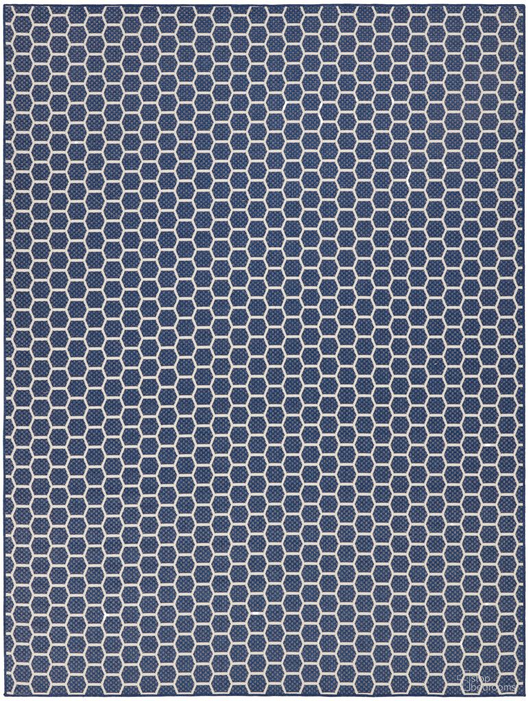 Reversible 9' x 12' Indoor Outdoor Rug In Navy