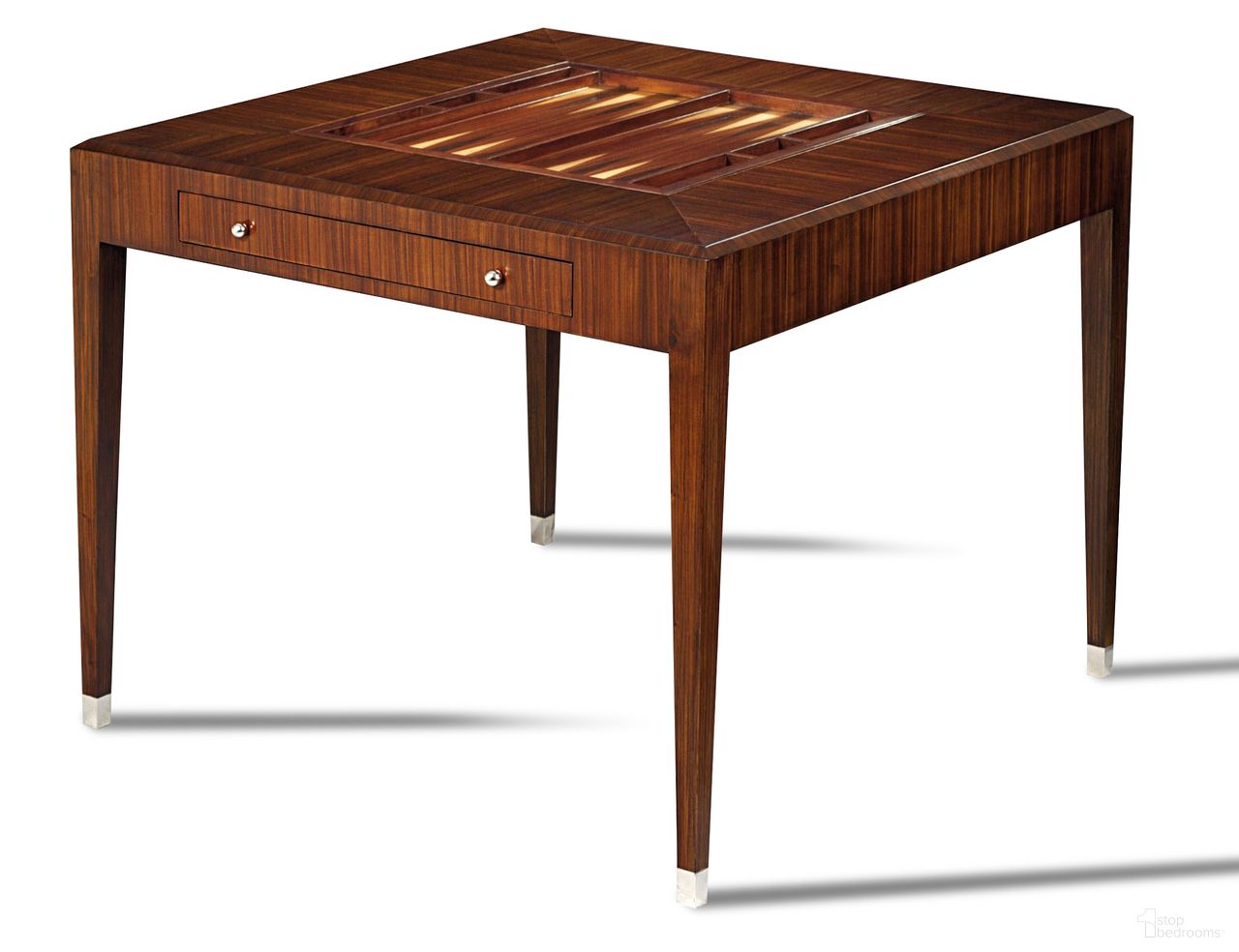The appearance of Reversible Game Table In Brown designed by Maitland-Smith in the modern / contemporary interior design. This brown piece of furniture was selected by 1StopBedrooms from Maitland Smith Collection to add a touch of cosiness and style into your home. Sku: 89-0904. Material: Rosewood.