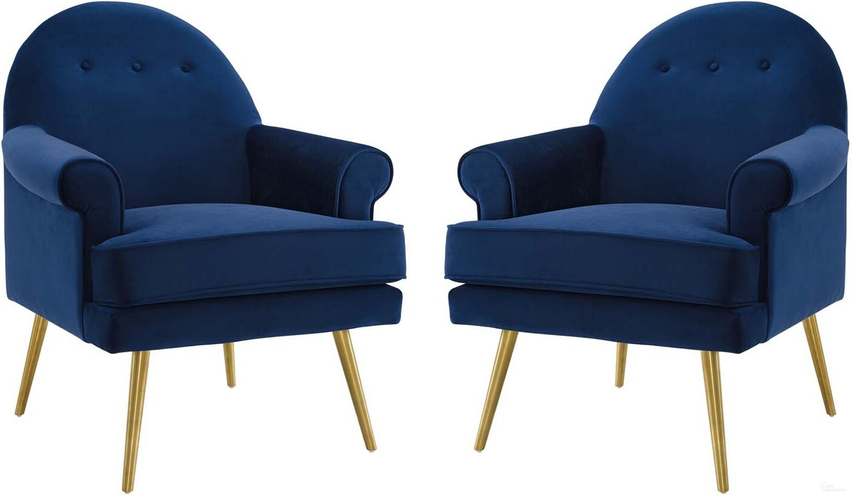 The appearance of Revive Armchair Performance Velvet Set of 2 In Navy designed by Modway in the modern / contemporary interior design. This navy piece of furniture was selected by 1StopBedrooms from Revive Collection to add a touch of cosiness and style into your home. Sku: EEI-3412-NAV;EEI-3412-NAV. Material: Pine.