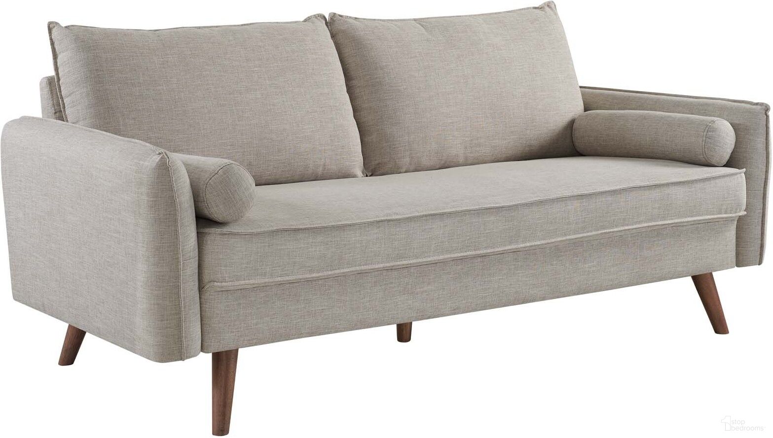 The appearance of Revive Beige Upholstered Fabric Sofa designed by Modway in the modern / contemporary interior design. This beige piece of furniture was selected by 1StopBedrooms from Revive Collection to add a touch of cosiness and style into your home. Sku: EEI-3092-BEI. Material: Fabric.