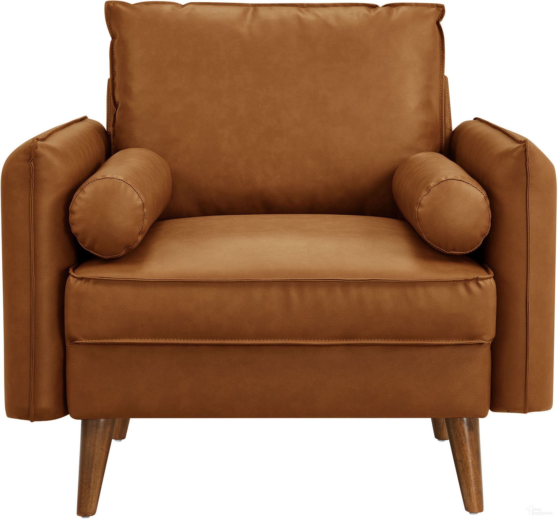 The appearance of Revive Upholstered Vegan Leather Accent Armchair In Tan designed by Modway in the modern / contemporary interior design. This tan piece of furniture was selected by 1StopBedrooms from Revive Collection to add a touch of cosiness and style into your home. Sku: EEI-6973-TAN. Material: Vegan Leather.