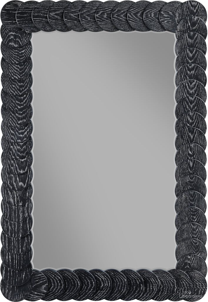 The appearance of Revolve Oak Veneer Mirror In Black designed by Meridian in the modern / contemporary interior design. This black piece of furniture  was selected by 1StopBedrooms from Revolve Collection to add a touch of cosiness and style into your home. Sku: 66034Black-M. Material: Oak Veneer.