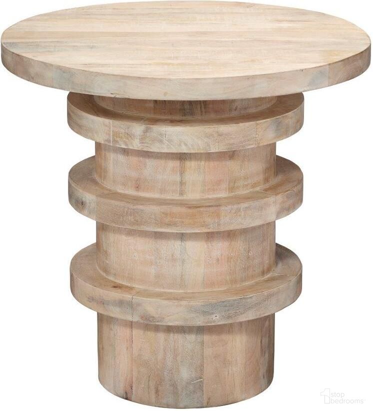 The appearance of Revolve Side Table In White Wash designed by Jamie Young Company in the coastal interior design. This white wash piece of furniture  was selected by 1StopBedrooms from Revolve Collection to add a touch of cosiness and style into your home. Sku: 20REVO-STNA. Material: Wood.