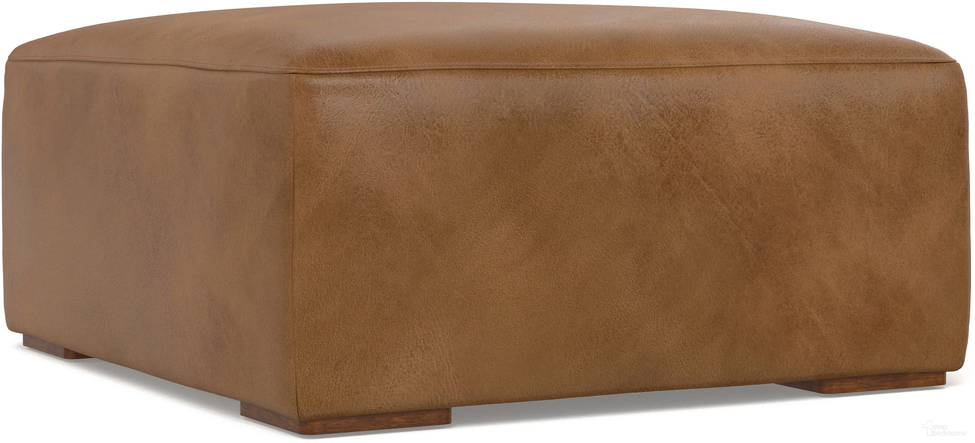 The appearance of Rex Genuine Leather Ottoman In Caramel Brown designed by Simpli Home in the modern / contemporary interior design. This caramel brown piece of furniture was selected by 1StopBedrooms from Rex Collection to add a touch of cosiness and style into your home. Sku: AXCMODREXOTT-CAR. Material: Plywood.