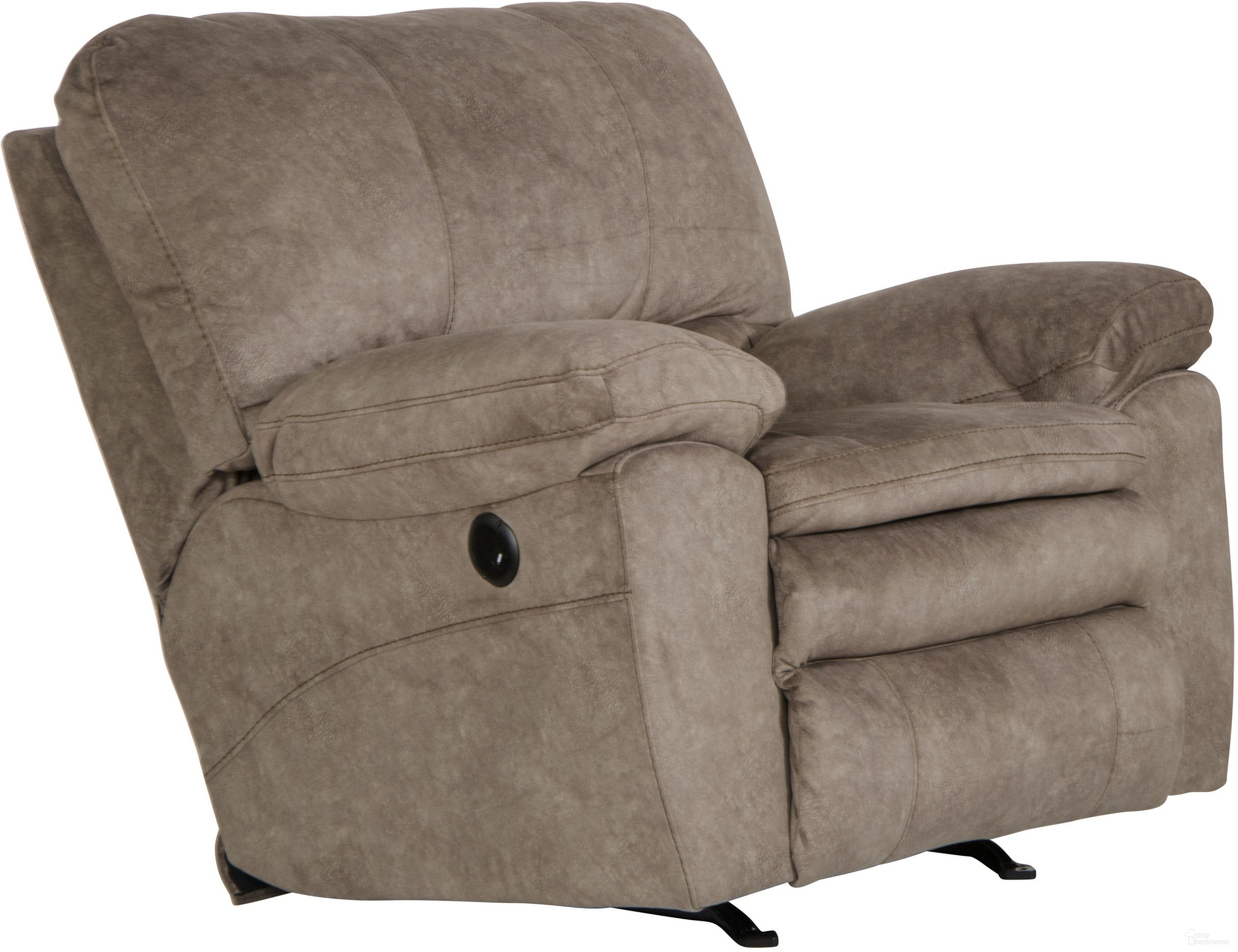 The appearance of Reyes Portabella Lay Flat Power Recliner designed by Catnapper in the transitional interior design. This brown piece of furniture  was selected by 1StopBedrooms from Reyes Collection to add a touch of cosiness and style into your home. Sku: 624007279226. Material: Fabric.