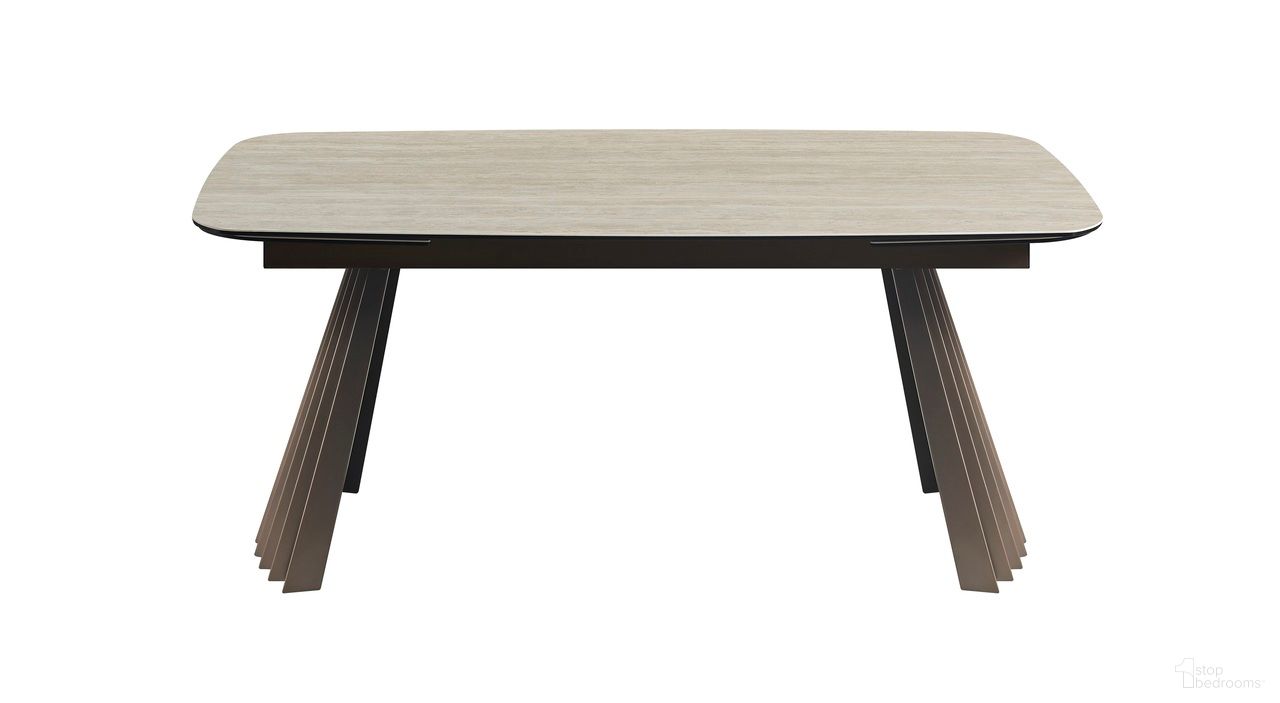 The appearance of RH Warm Travertine Extension Dining Table designed by J&M in the modern / contemporary interior design. This  piece of furniture  was selected by 1StopBedrooms from RH Warm Travertine Collection to add a touch of cosiness and style into your home. Sku: 15499-DT. Table Base Style: Double Pedestal. Table Top Shape: Rectangular. Size: 39" x 71".