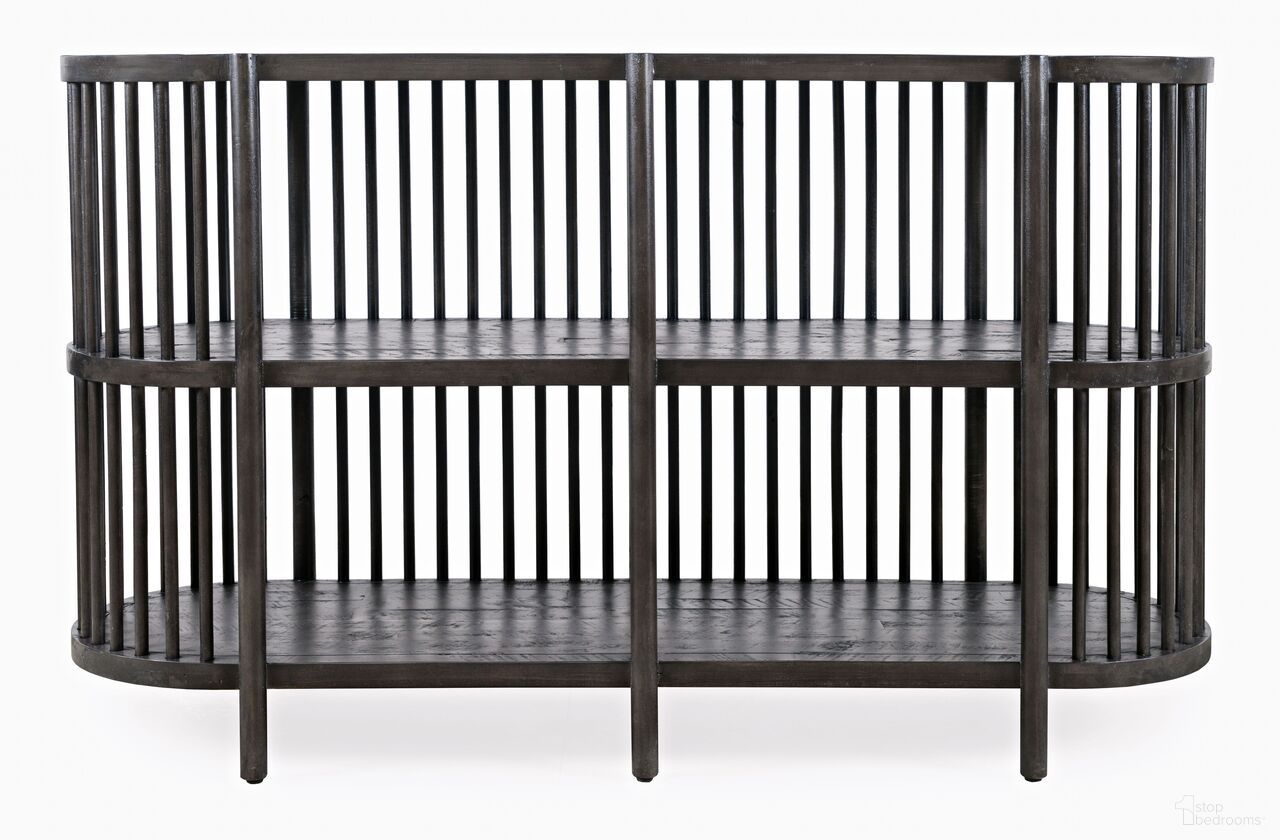 The appearance of Rhapsody 54 Inch Open Storage Accent Cabinet In Black designed by Jofran in the modern / contemporary interior design. This black piece of furniture  was selected by 1StopBedrooms from Rhapsody Collection to add a touch of cosiness and style into your home. Sku: 2190-54. Material: Acacia.