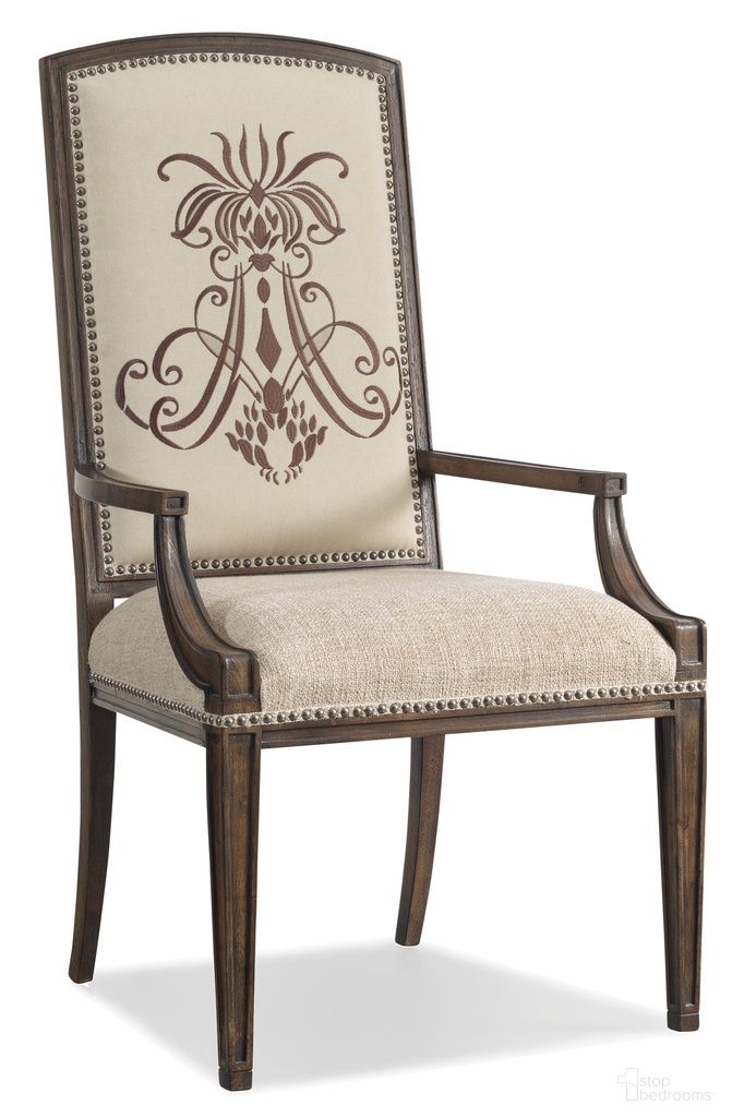 The appearance of Rhapsody Beige Insignia Arm Chair Set of 2 designed by Hooker in the traditional interior design. This beige piece of furniture  was selected by 1StopBedrooms from Rhapsody Collection to add a touch of cosiness and style into your home. Sku: 5070-75400. Material: Fabric. Chair Type: Arm Chair.