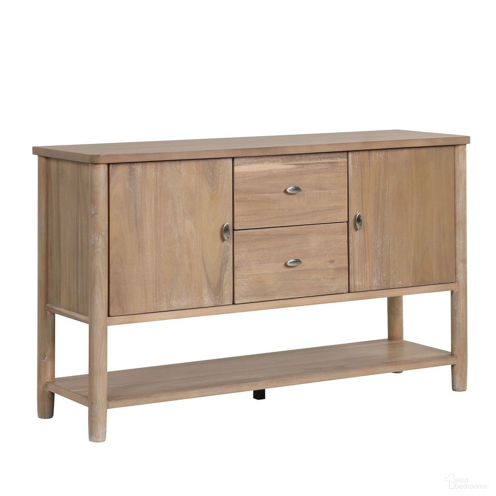 The appearance of Rheinfall Server In Natural and Beige designed by Furniture of America in the transitional interior design. This natural and beige piece of furniture was selected by 1StopBedrooms from Rheinfall Collection to add a touch of cosiness and style into your home. Sku: FM3426NT-SV. Material: Solid Rubberwood.