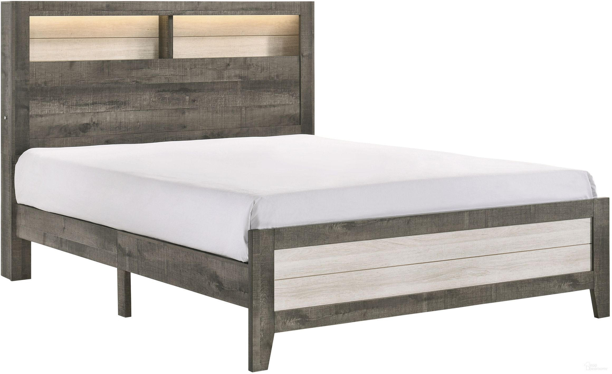 The appearance of Rhett Queen Platform Bed In Chalk and Gray designed by Crown Mark in the transitional interior design. This chalk and gray piece of furniture was selected by 1StopBedrooms from Rhett Collection to add a touch of cosiness and style into your home. Sku: B8170-Q-BED. Bed Type: Platform Bed. Bed Size: Queen. Material: MDF.