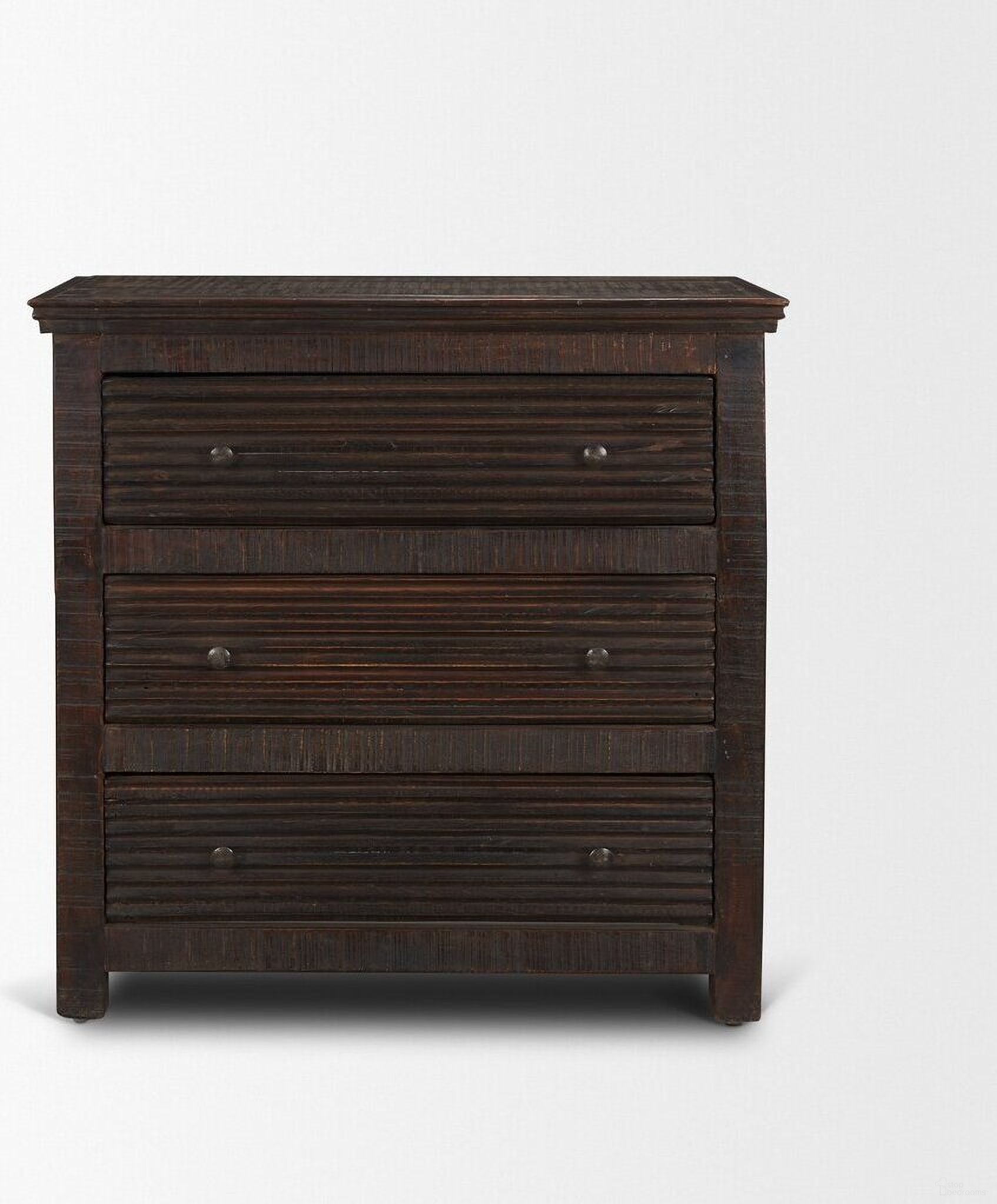 The appearance of Rhett Reclaimed Wood 3-Drawer Cabinet In Natural Wood designed by Mercana in the nautical & coastal interior design. This natural wood piece of furniture was selected by 1StopBedrooms from Rhett Collection to add a touch of cosiness and style into your home. Sku: 71210. Material: Reclaimed Wood.