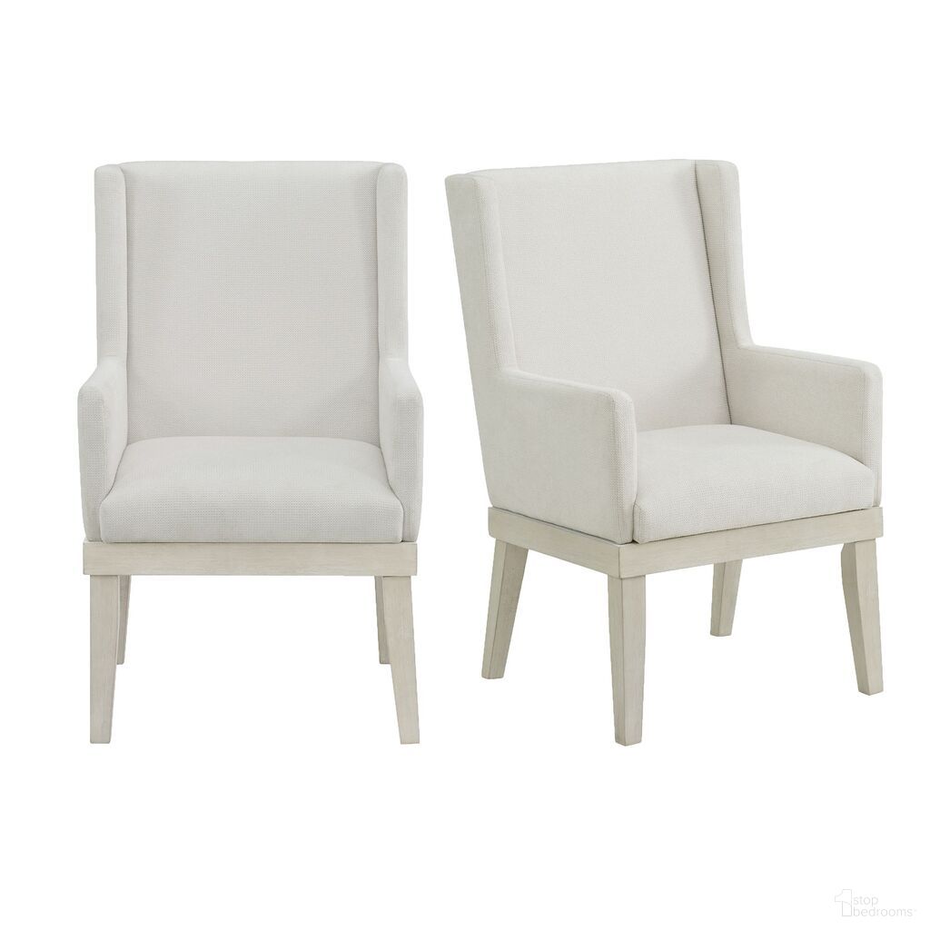 The appearance of Rhiannon Dining Arm Chair Set of 2 In Antique White and White designed by Picket House in the modern / contemporary interior design. This antique white and white piece of furniture was selected by 1StopBedrooms from Rhiannon Collection to add a touch of cosiness and style into your home. Sku: D-11600-7-AC. Chair Type: Arm Chair. Material: Oak.