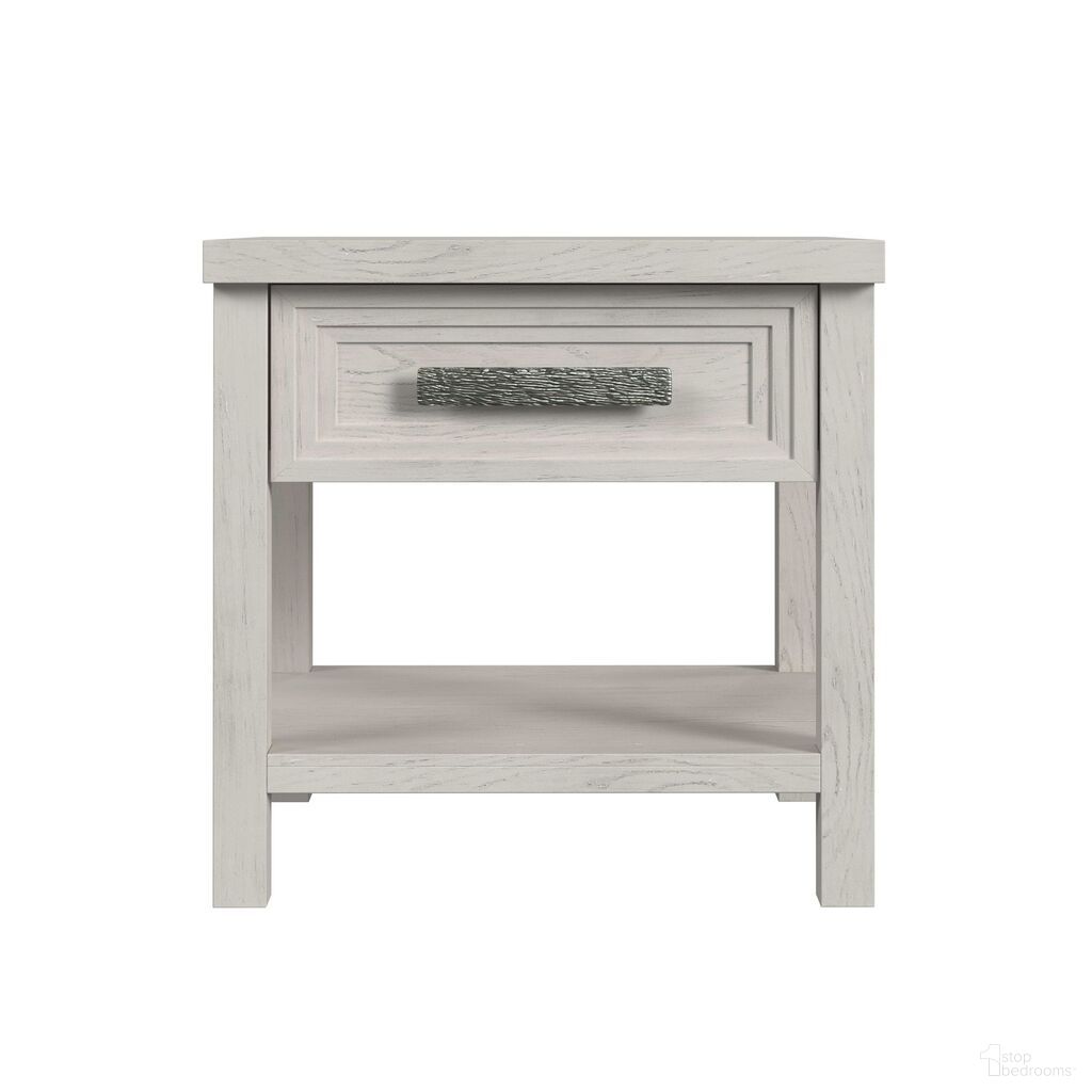 The appearance of Rhiannon End Table with USB In Antique White designed by Picket House in the transitional interior design. This antique white piece of furniture  was selected by 1StopBedrooms from Rhiannon Collection to add a touch of cosiness and style into your home. Sku: T-11600-7-ET. Material: Oak.