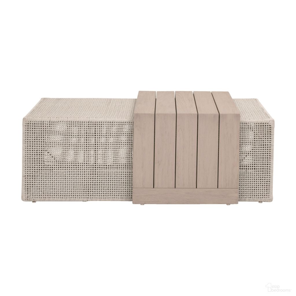 The appearance of Rhode Outdoor Coffee Table In Oat Flat Rope and Washed Ever Teak designed by Essentials For Living in the transitional interior design. This washed ever teak piece of furniture was selected by 1StopBedrooms from Woven Collection to add a touch of cosiness and style into your home. Sku: 6868.OAT/W-ET. Material: Teak Wood.