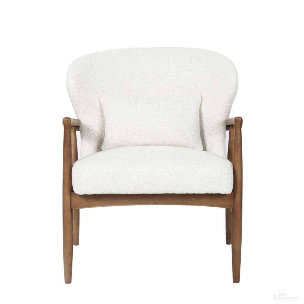 The appearance of Rhodes Club Chair In Snow and Brown designed by LH Imports in the modern / contemporary interior design. This snow/brown piece of furniture was selected by 1StopBedrooms from Rhodes Collection to add a touch of cosiness and style into your home. Sku: SNH-108-SBD. Material: Polyester.