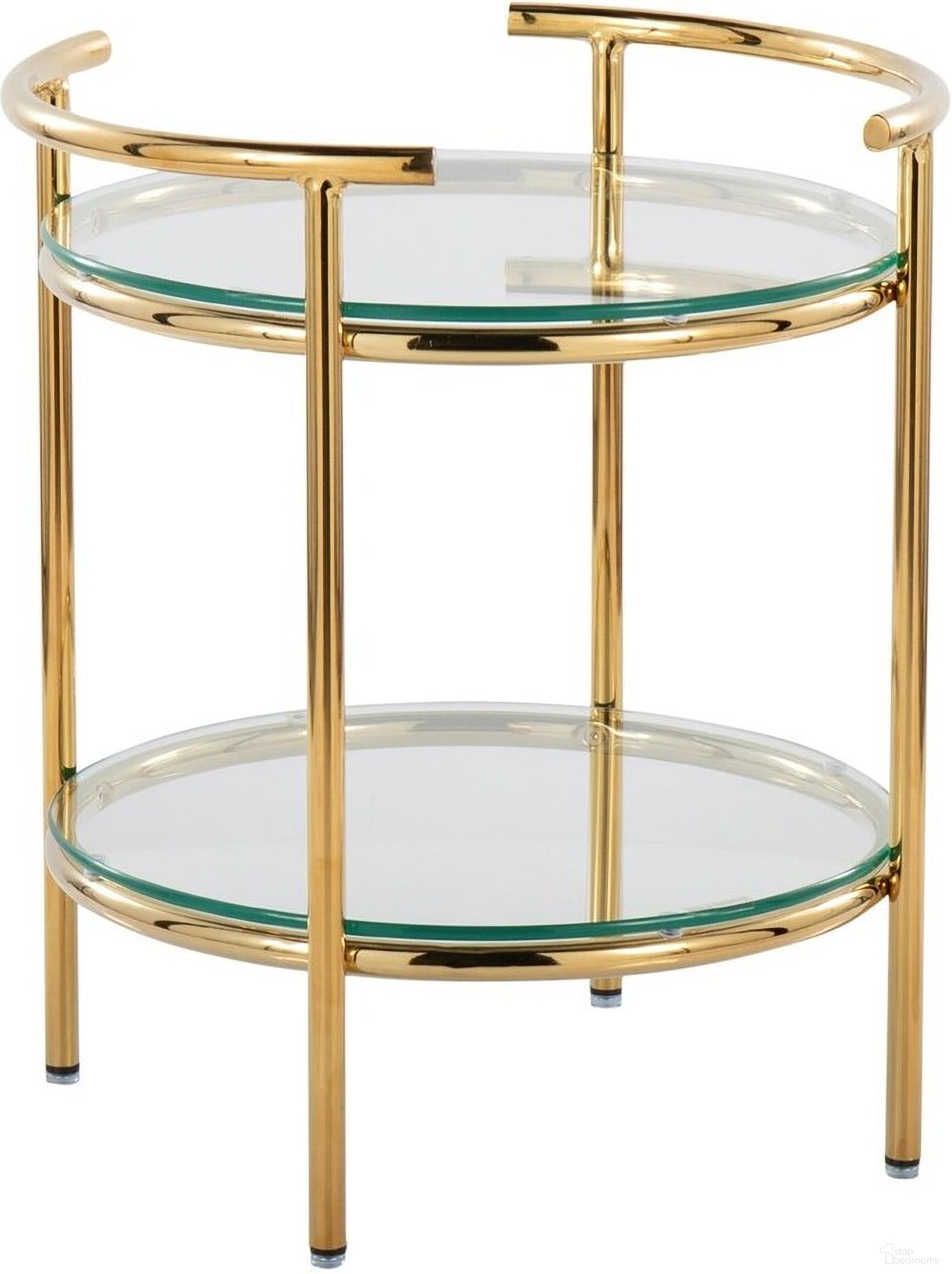 The appearance of Rhonda Side Table In Gold designed by Lumisource in the modern / contemporary interior design. This gold piece of furniture  was selected by 1StopBedrooms from Rhonda Collection to add a touch of cosiness and style into your home. Sku: TE-RHONDA AUGL. Material: Metal.