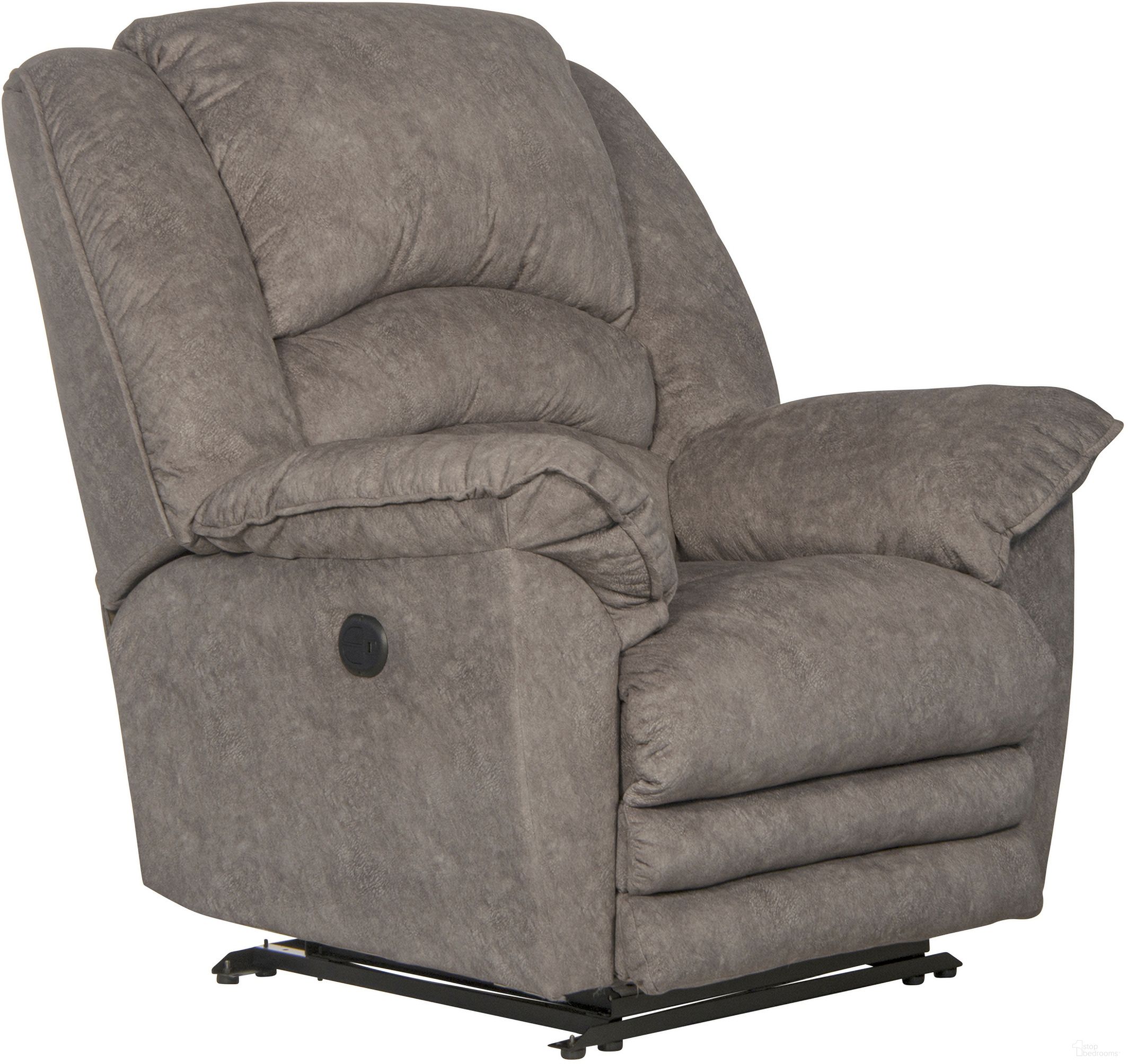 The appearance of Rialto Steel Power Recliner designed by Catnapper in the modern / contemporary interior design. This gray piece of furniture was selected by 1StopBedrooms from Rialto Collection to add a touch of cosiness and style into your home. Sku: 647757162838. Material: Polyester.