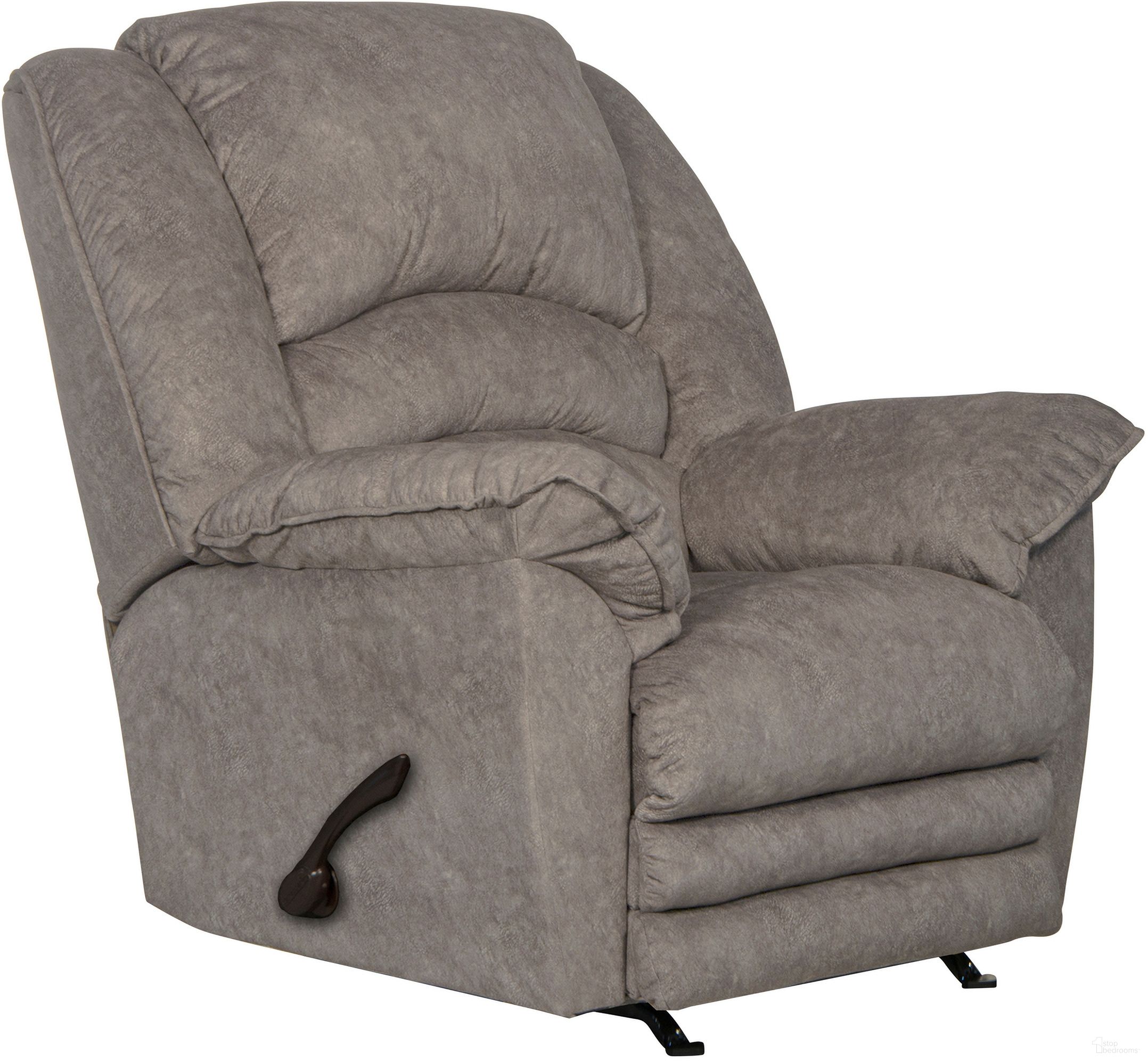 The appearance of Rialto Steel Rocker Recliner designed by Catnapper in the modern / contemporary interior design. This gray piece of furniture was selected by 1StopBedrooms from Rialto Collection to add a touch of cosiness and style into your home. Sku: 47752162838. Material: Polyester.